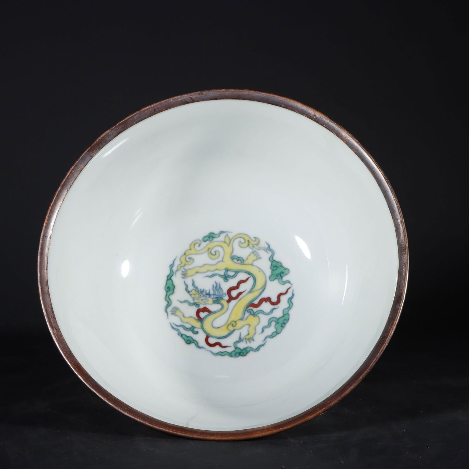 An Exquisite Doucai Seawater Pattern Dragon Pattern Bowl - 5