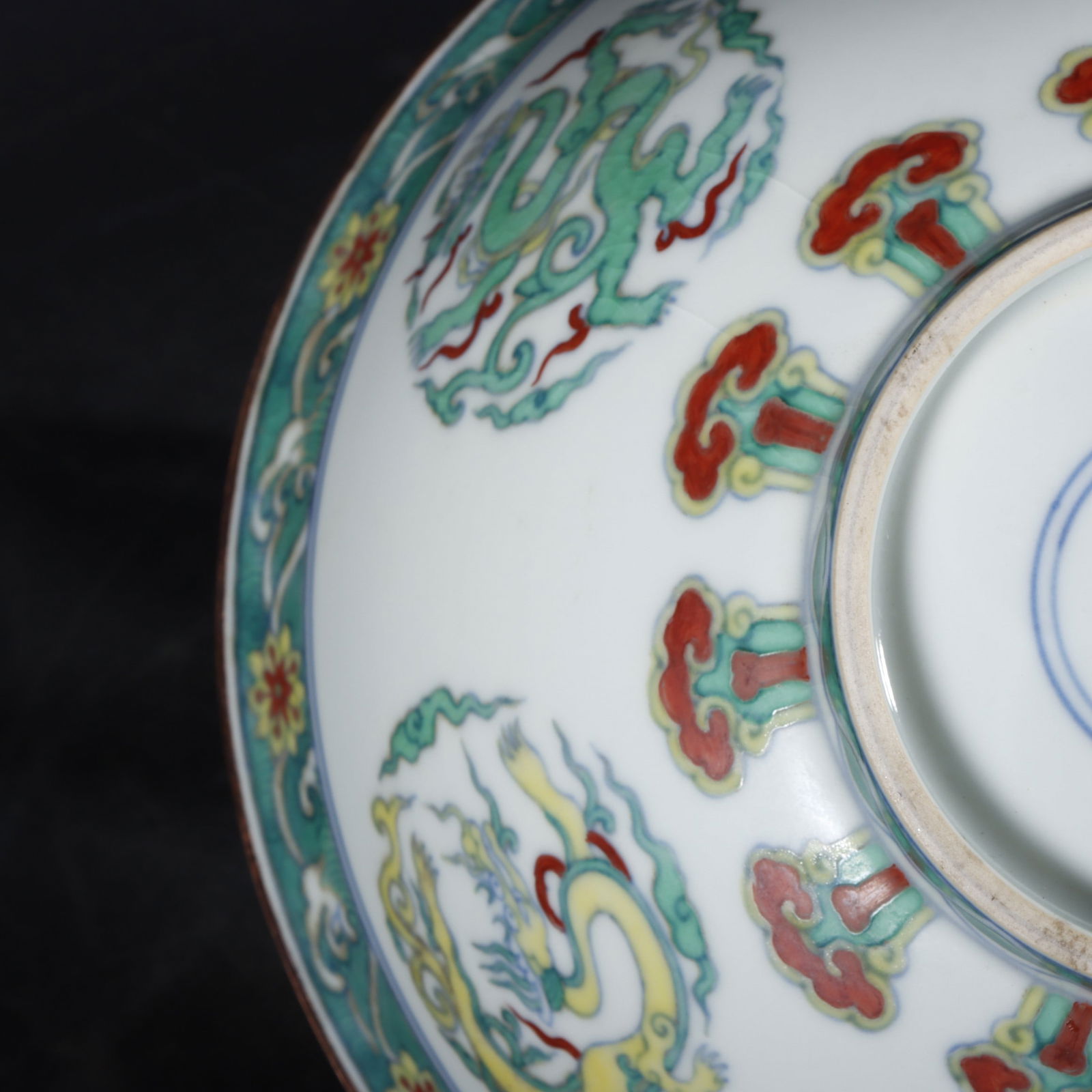 An Exquisite Doucai Seawater Pattern Dragon Pattern Bowl - 9