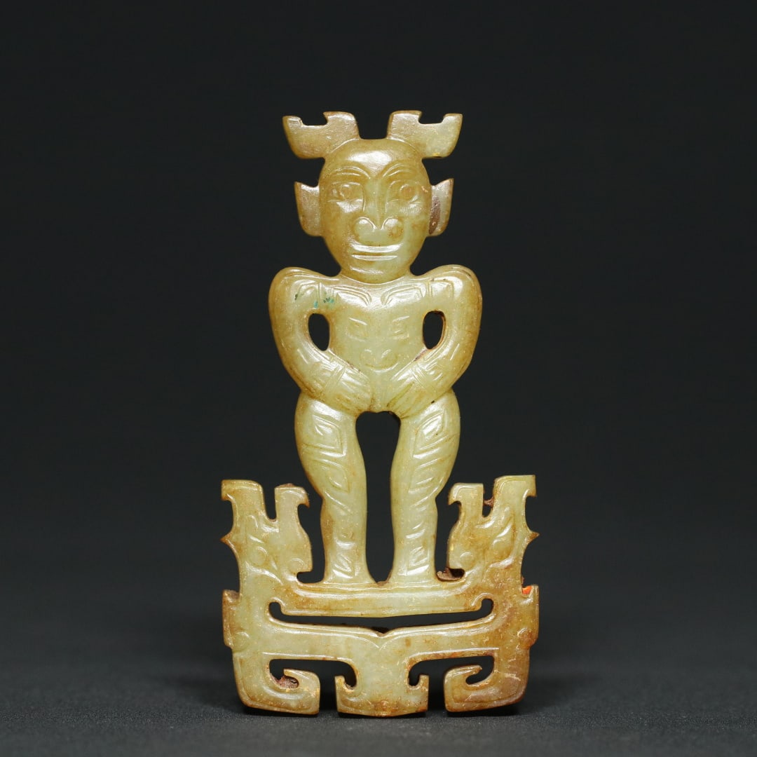 An Exquisite White Jade Figure Pendant: An Exquisite White Jade Figure Pendant S.Zhou , China Size:8.2cmx4.3cmx0.8cm Weight:34.5g (The Dimensions Of All Batches Are Manually Measured.If You Need More Detailed Information, Please Contact Our