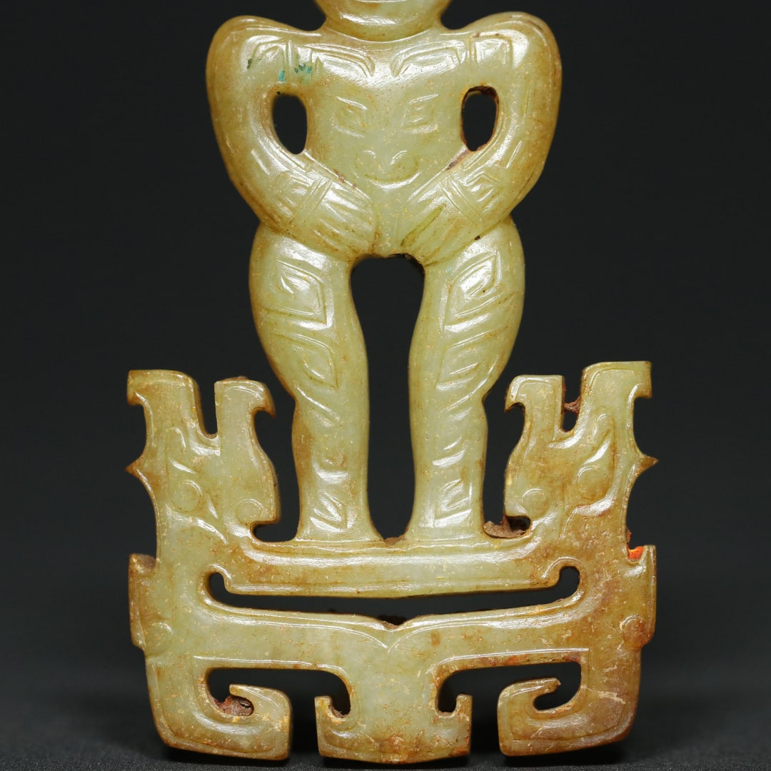 An Exquisite White Jade Figure Pendant - 5