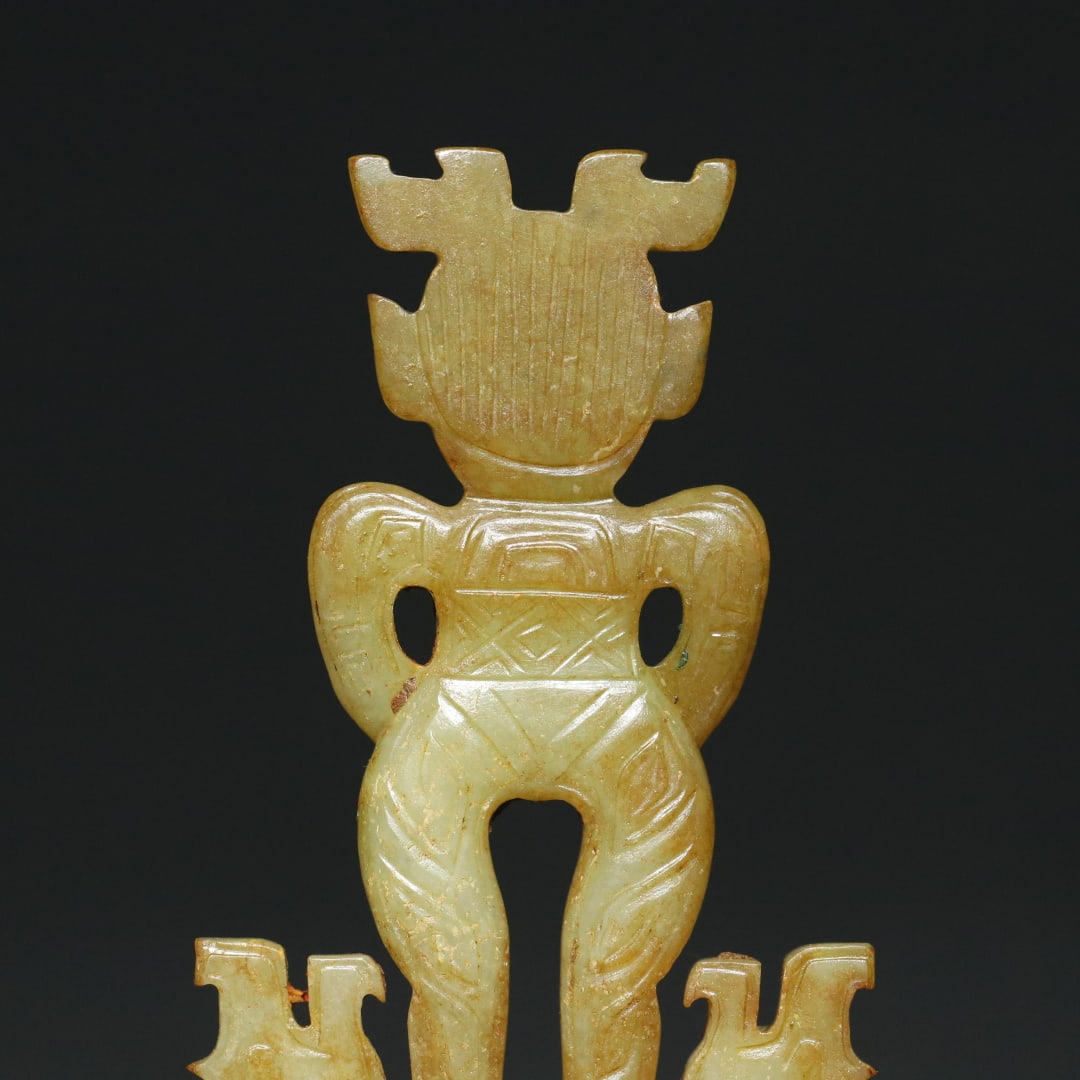 An Exquisite White Jade Figure Pendant - 8