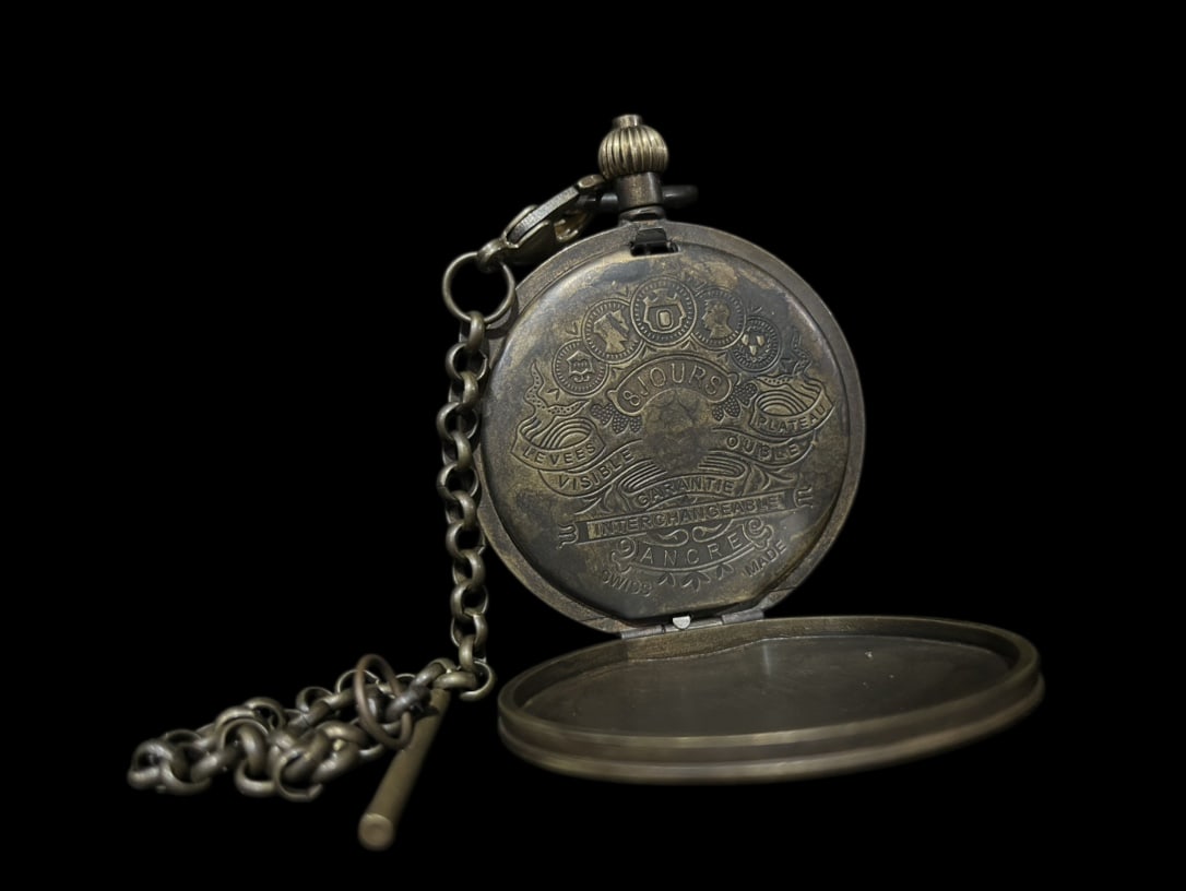 An Exquisite Bronze Figure Pattern Pocket watch - 6