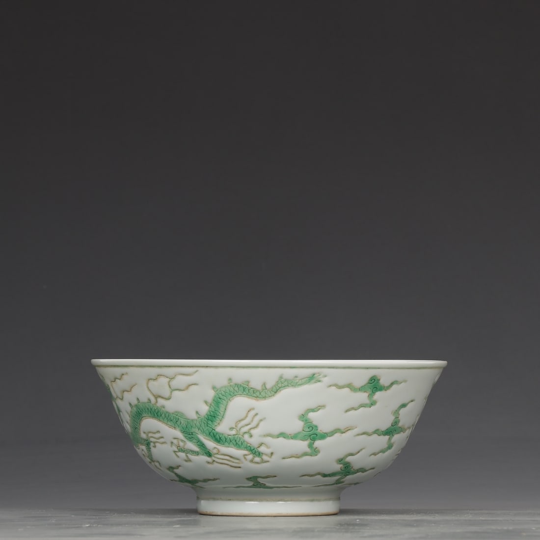 An Exquisite Green Ground Dragon Pattern Bowl - 4