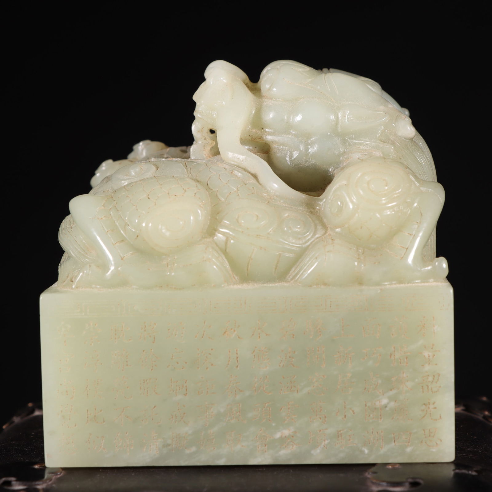 An Exquisite White Jade Dragon Pattern Seal - 6