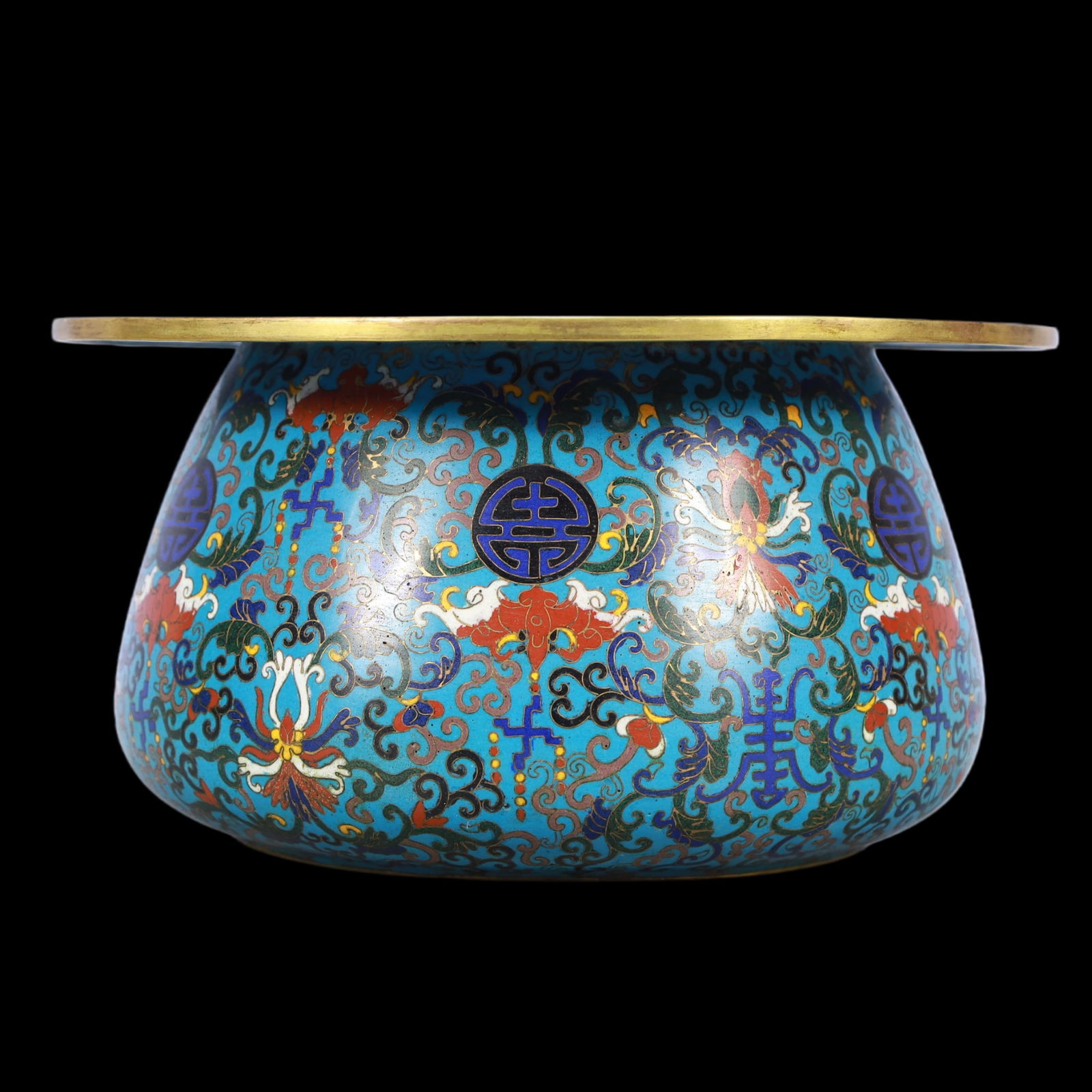 A Exquisite Cloisonne Lotus Pattern Bats and Peach Pattern Jar - 3