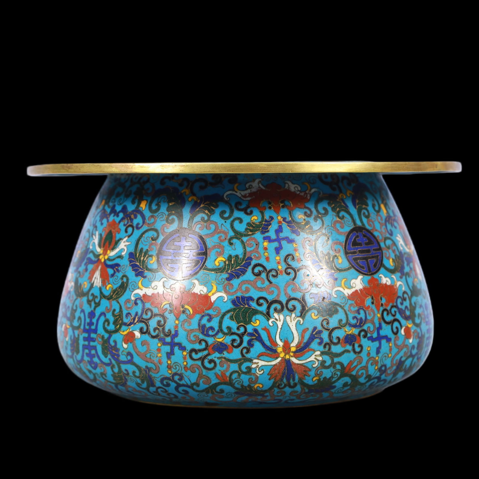 A Exquisite Cloisonne Lotus Pattern Bats and Peach Pattern Jar - 4