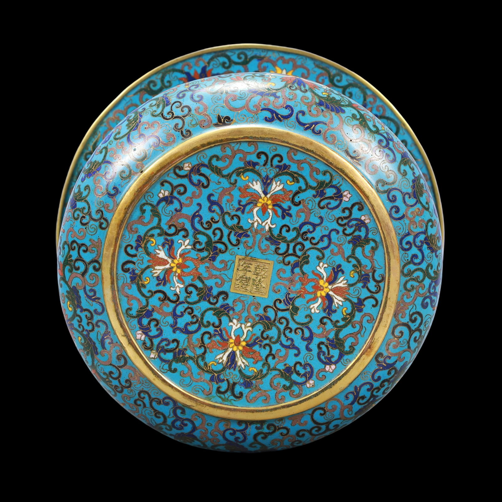 A Exquisite Cloisonne Lotus Pattern Bats and Peach Pattern Jar - 7