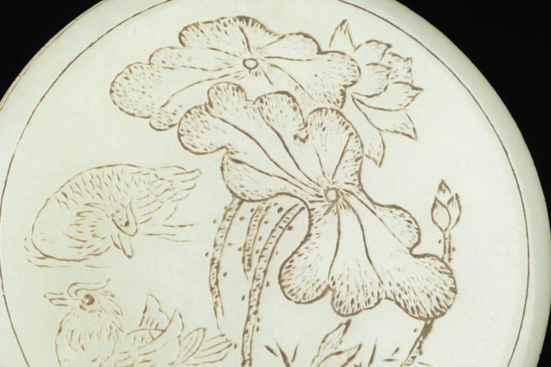 An Exquisite White Jade Flower and Bird Pattern Box - 5