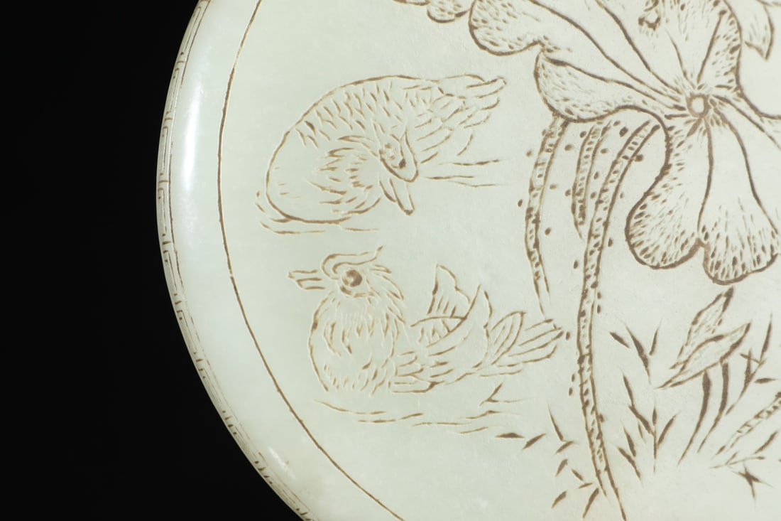 An Exquisite White Jade Flower and Bird Pattern Box - 7