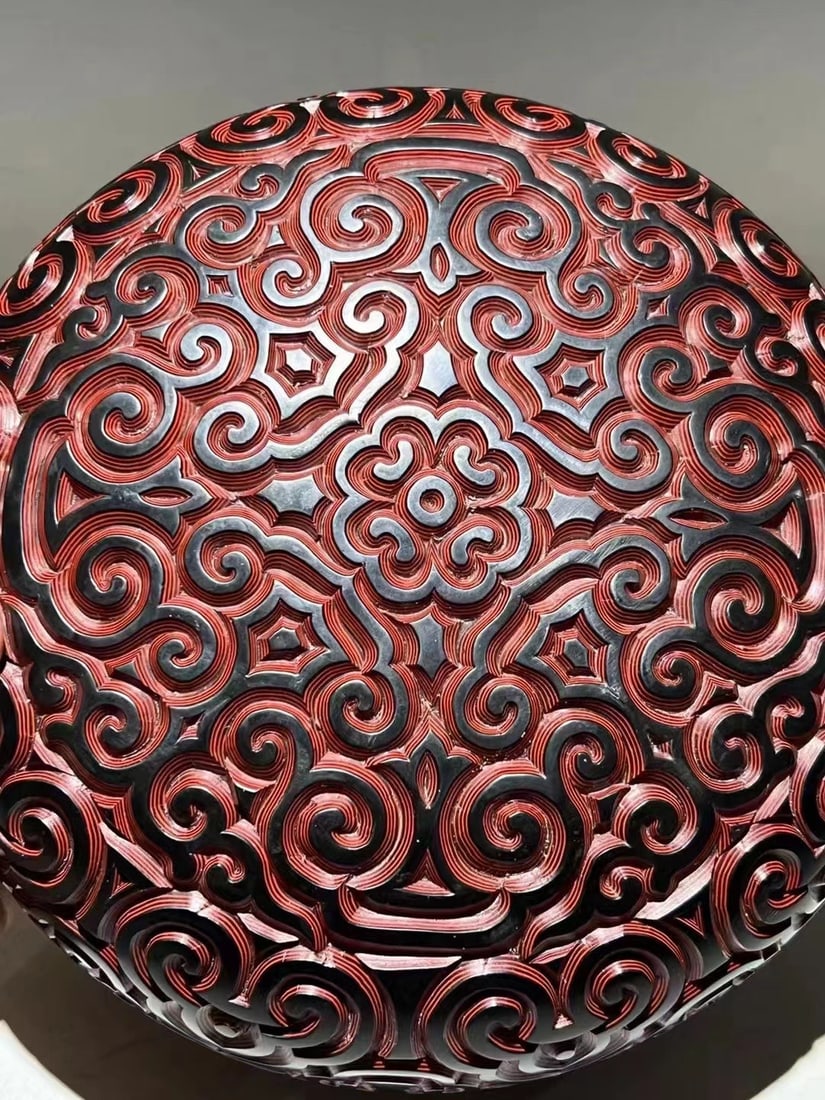 An Exquisite Carved Red Lacquer Box - 4