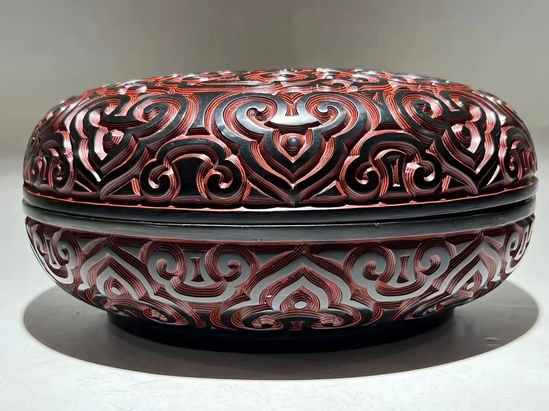 An Exquisite Carved Red Lacquer Box - 6