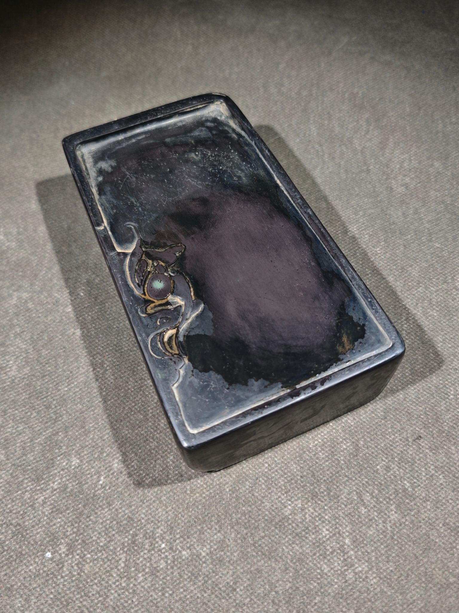 An Exquisite Bats Pattern Inkstone - 3