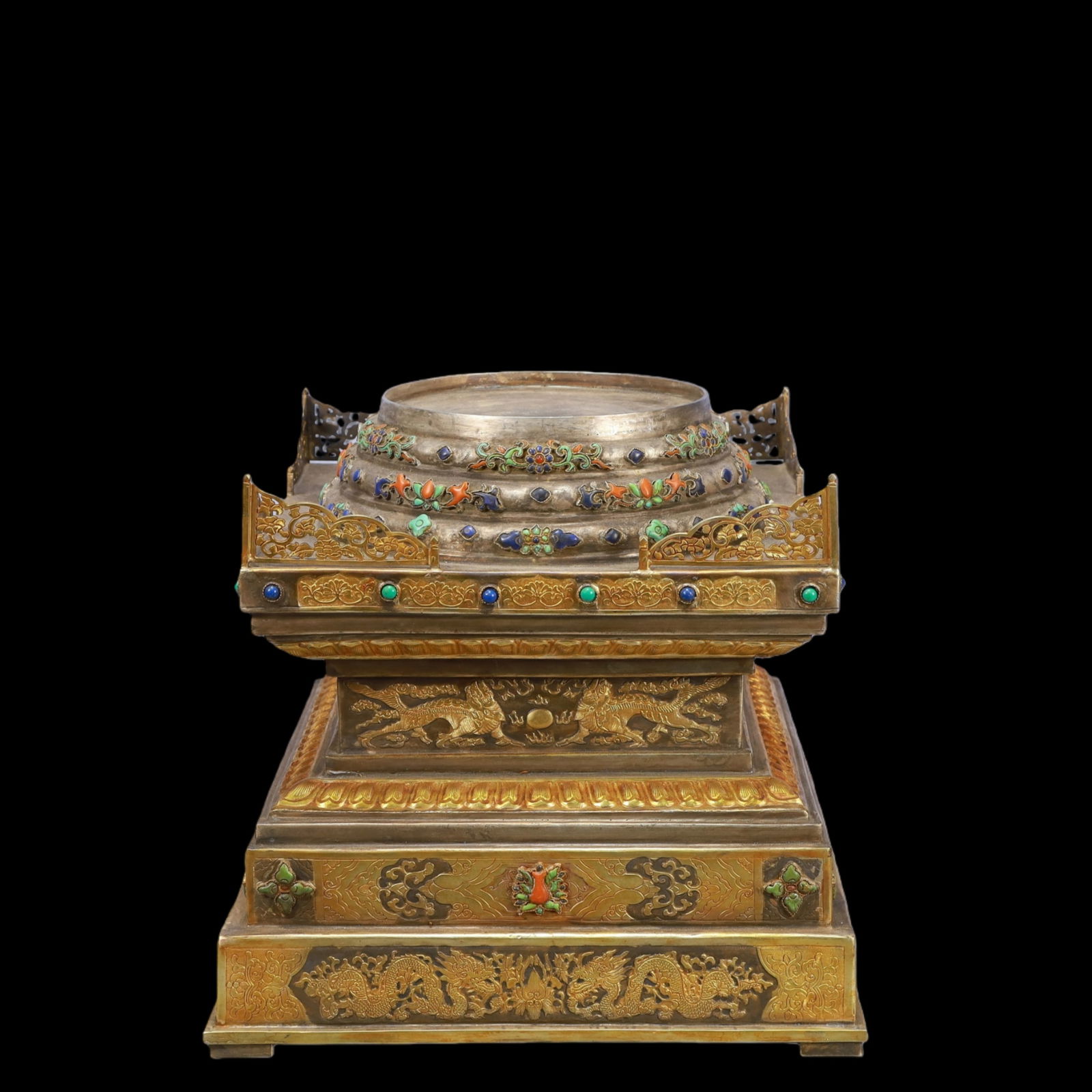 A Exquisite Gilt Silver Pagoda - 11