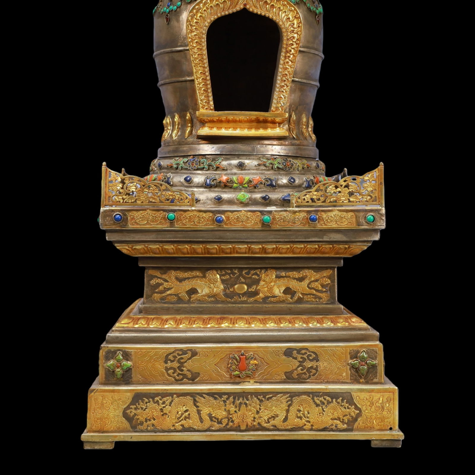 A Exquisite Gilt Silver Pagoda - 4