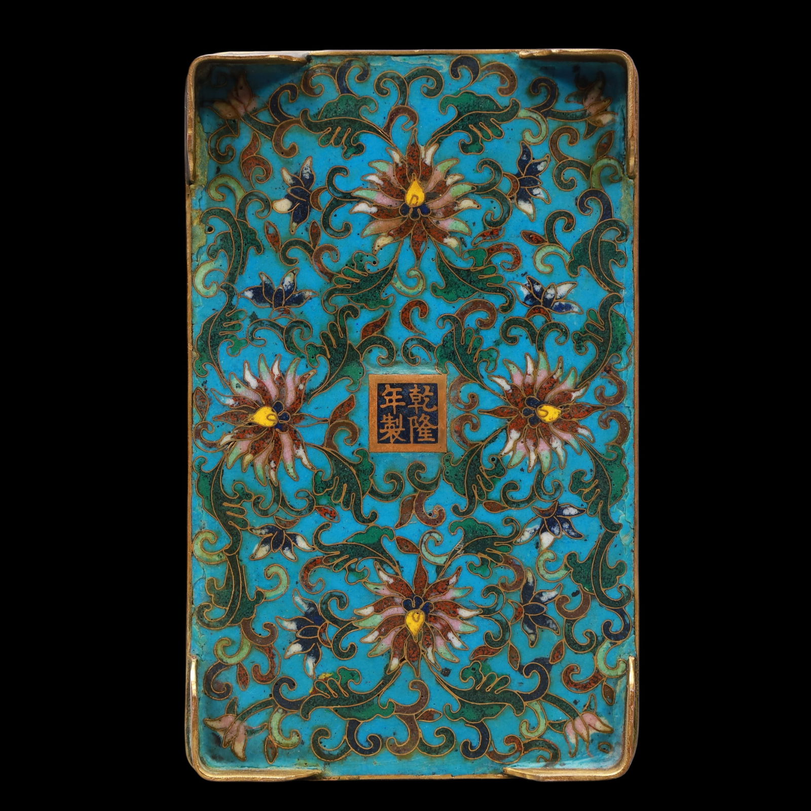 A Exquisite Cloisonne Crane Pattern Seawater Pattern Box - 7