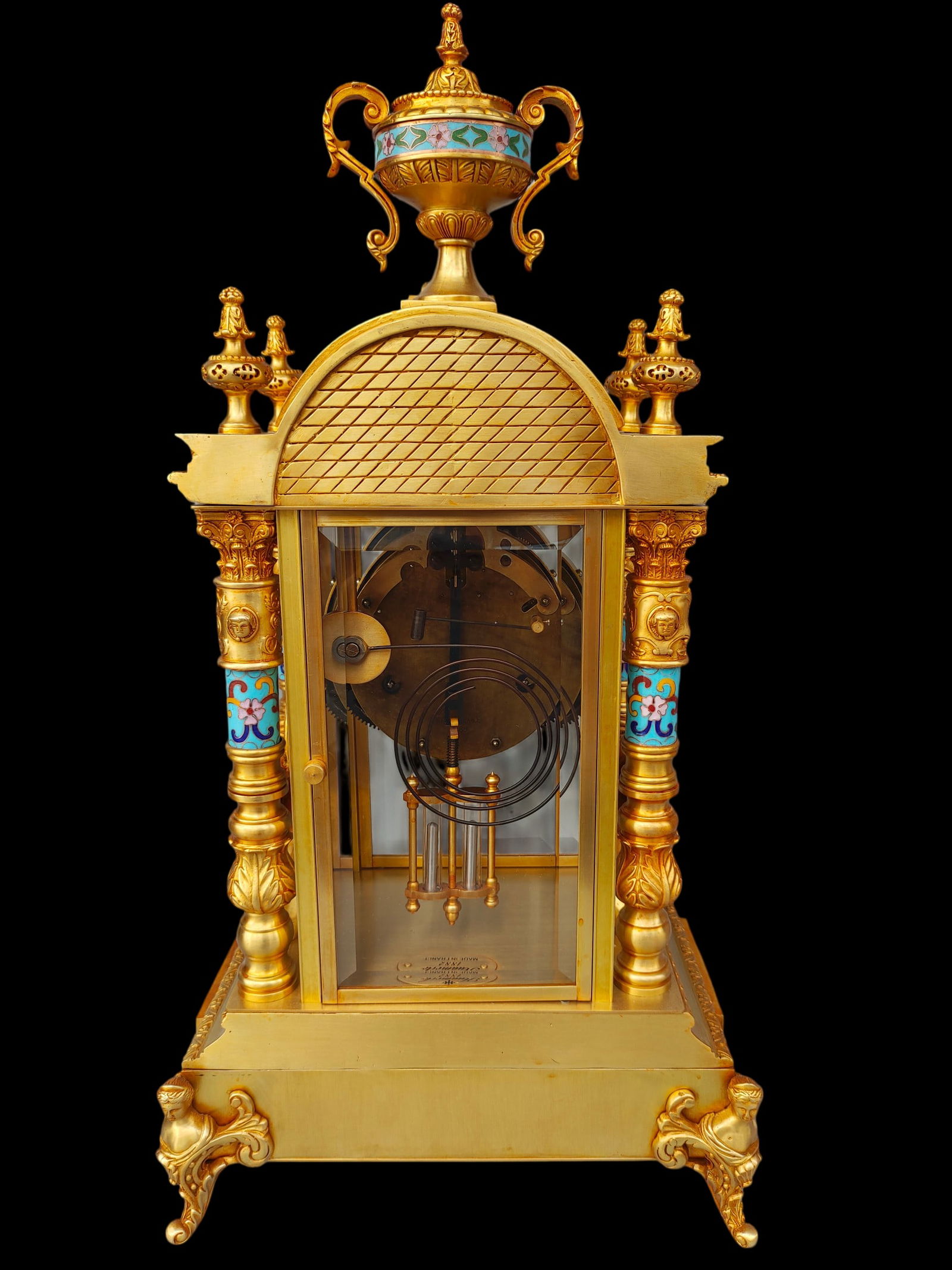 An Exquisite Gilt Bronze Lotus Pattern Clock - 4