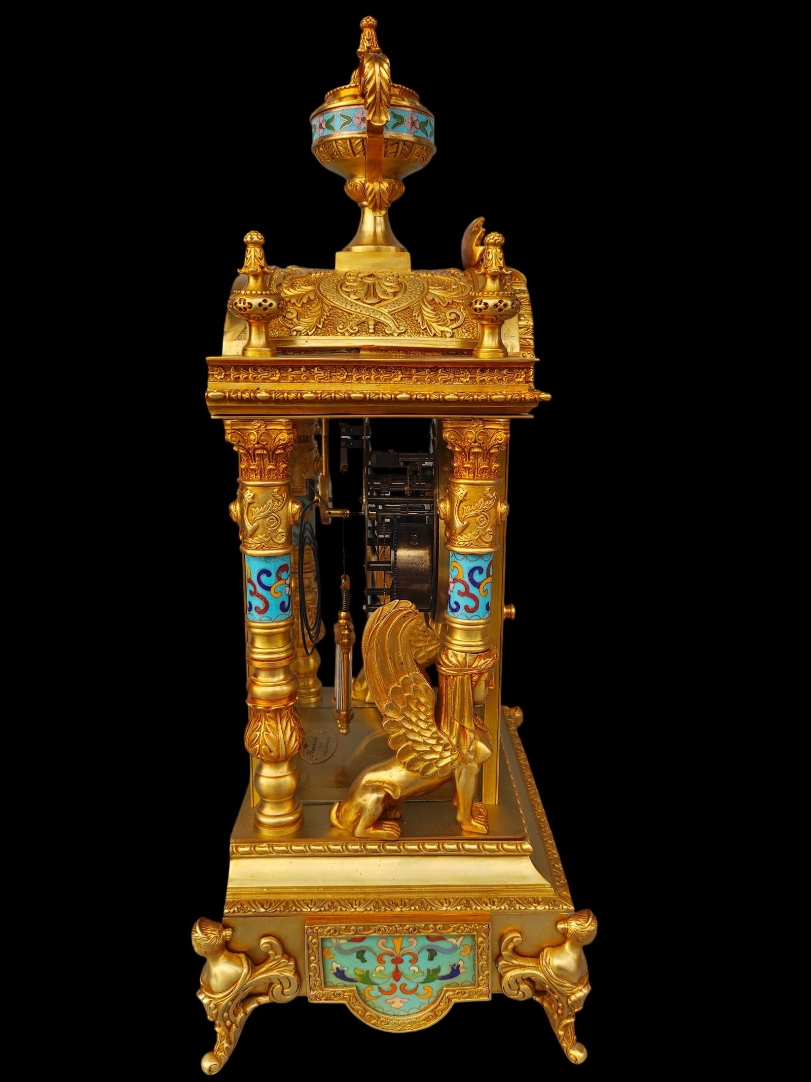 An Exquisite Gilt Bronze Lotus Pattern Clock - 6