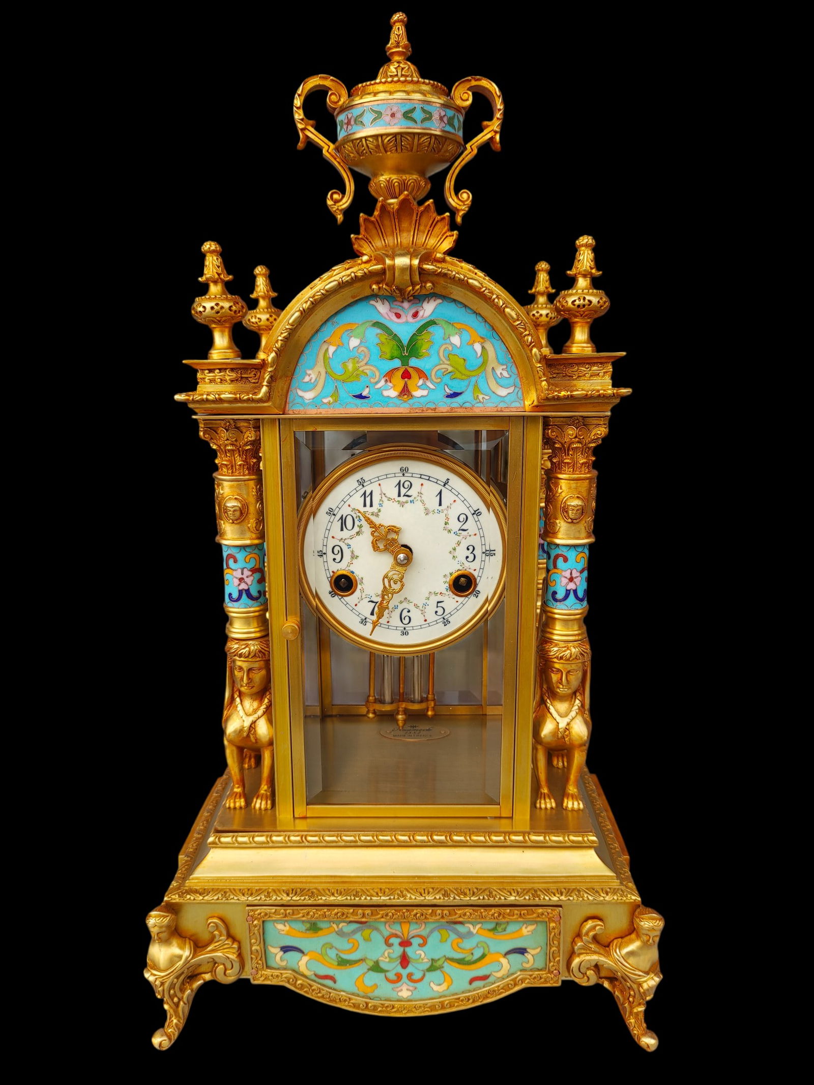An Exquisite Gilt Bronze Lotus Pattern Clock - 8