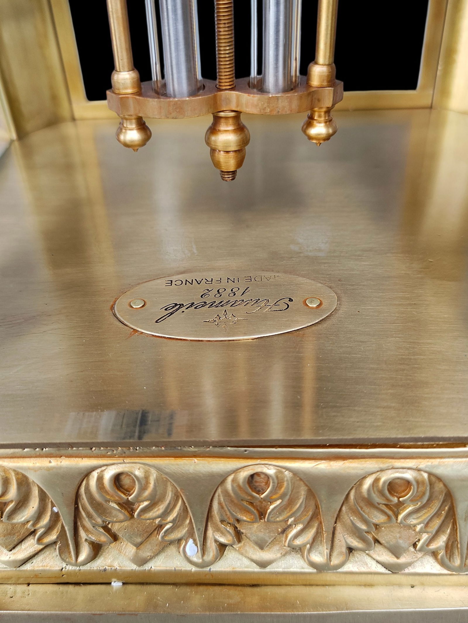 An Exquisite Gilt Bronze Lotus Pattern Clock - 9