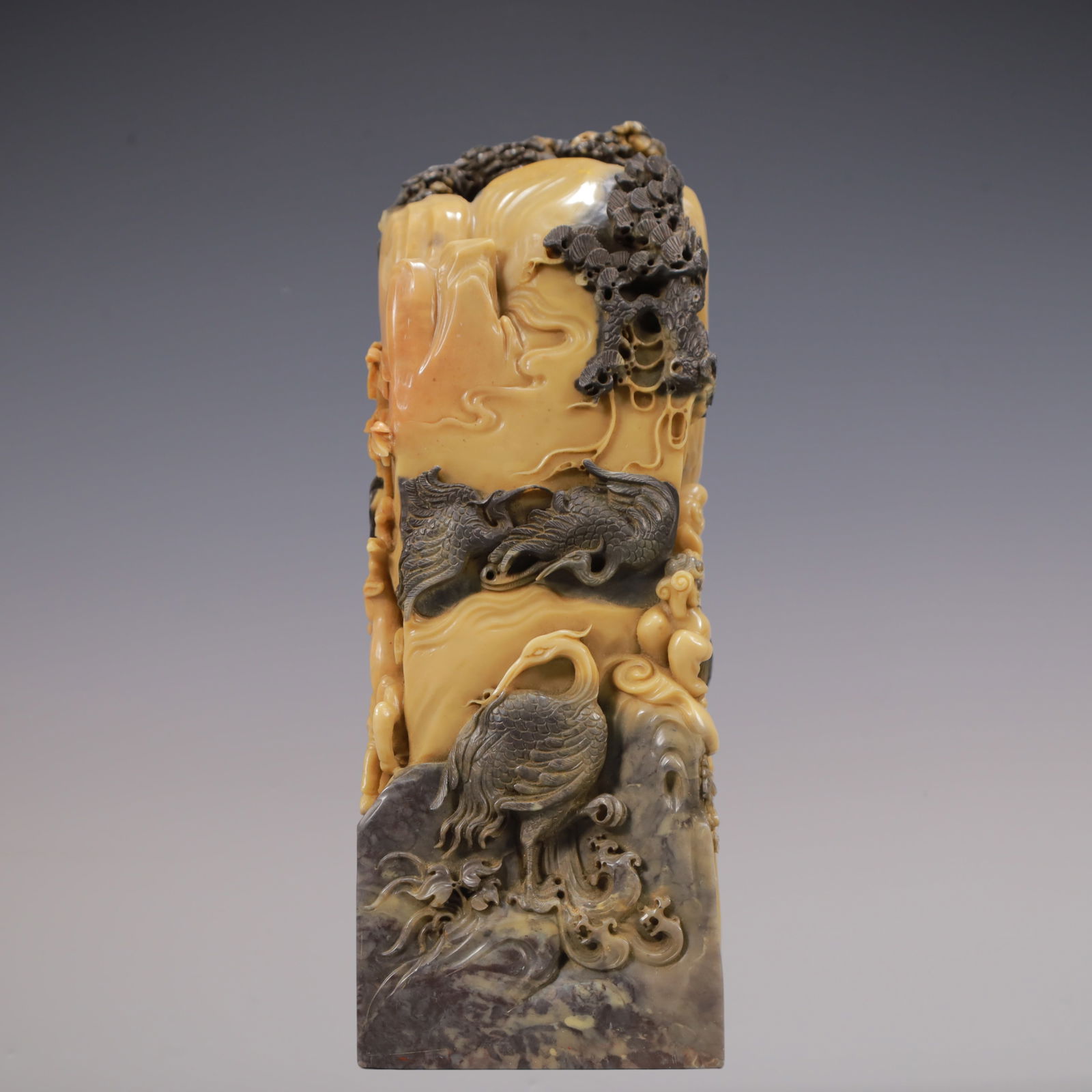 A Exquisite Shoushan Stone Auspicious Beast Pattern Seal - 2