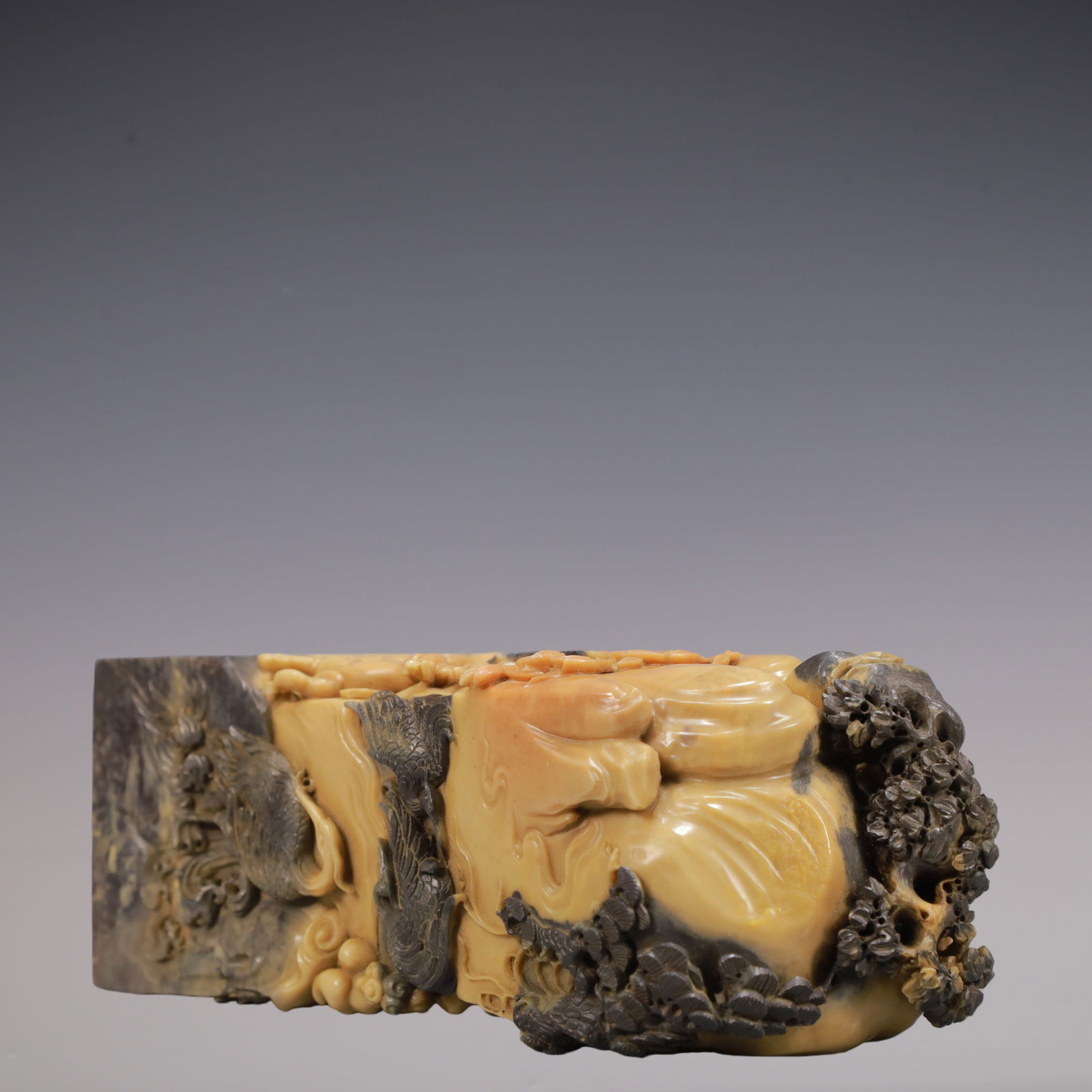 A Exquisite Shoushan Stone Auspicious Beast Pattern Seal - 6