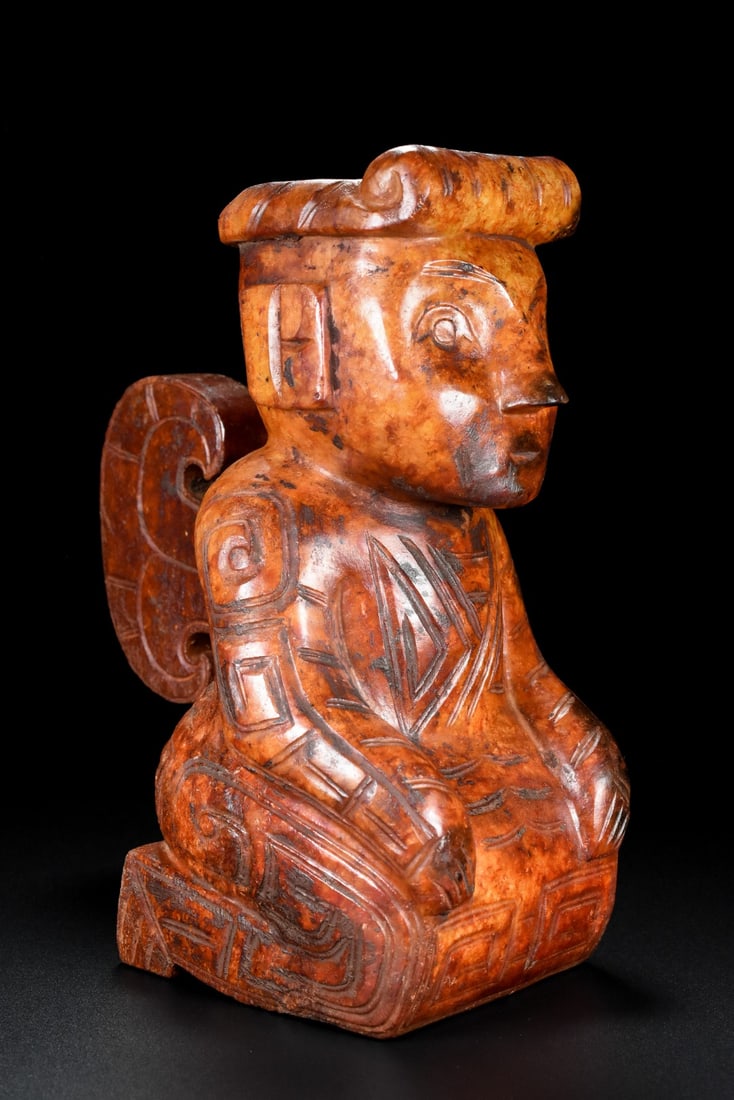 An Exquisite White Jade Figure Ornament: An Exquisite White Jade Figure Ornament S.Zhou , China Size:21.8cmx18cmx9.5cm Weight:4.15kg (The Dimensions Of All Batches Are Manually Measured.If You Need More Detailed Information, Please Contact O