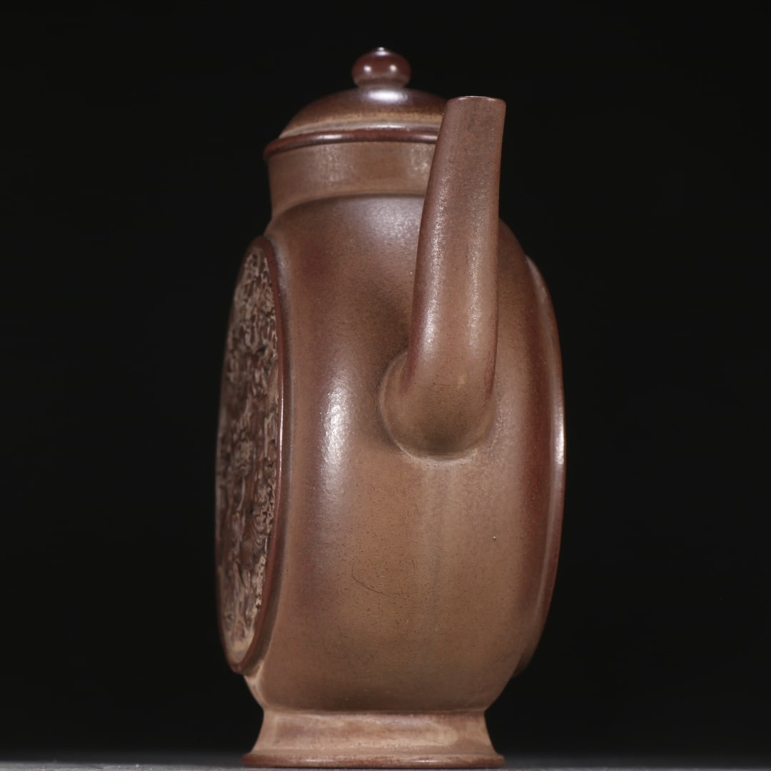 An Exquisite Purple Sands Pine and Crane Pattern Teapot - 7