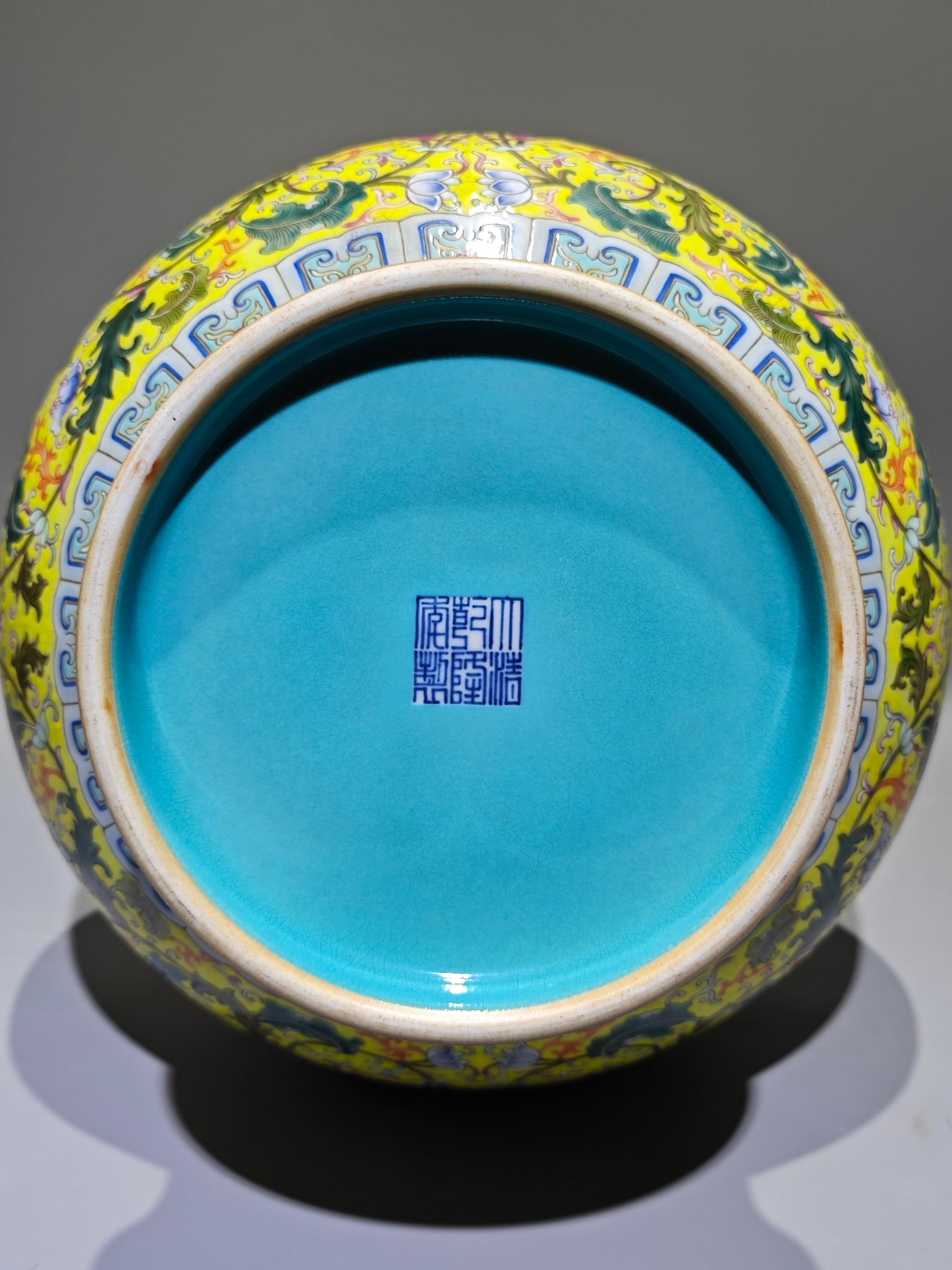 An Exquisite Enamel Lotus Pattern Double-Ears Vase - 9