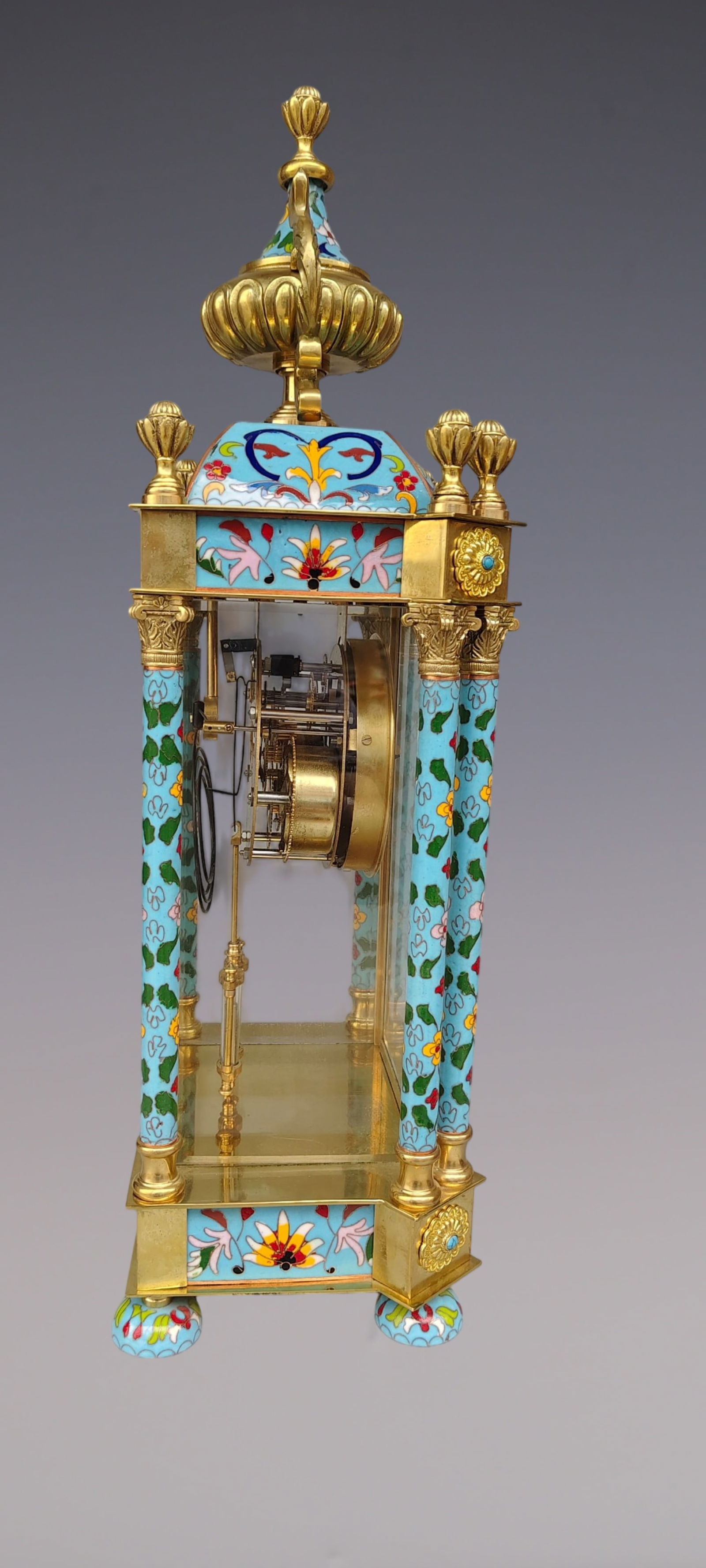 An Exquisite Gilt Bronze Lotus Pattern Clock - 3
