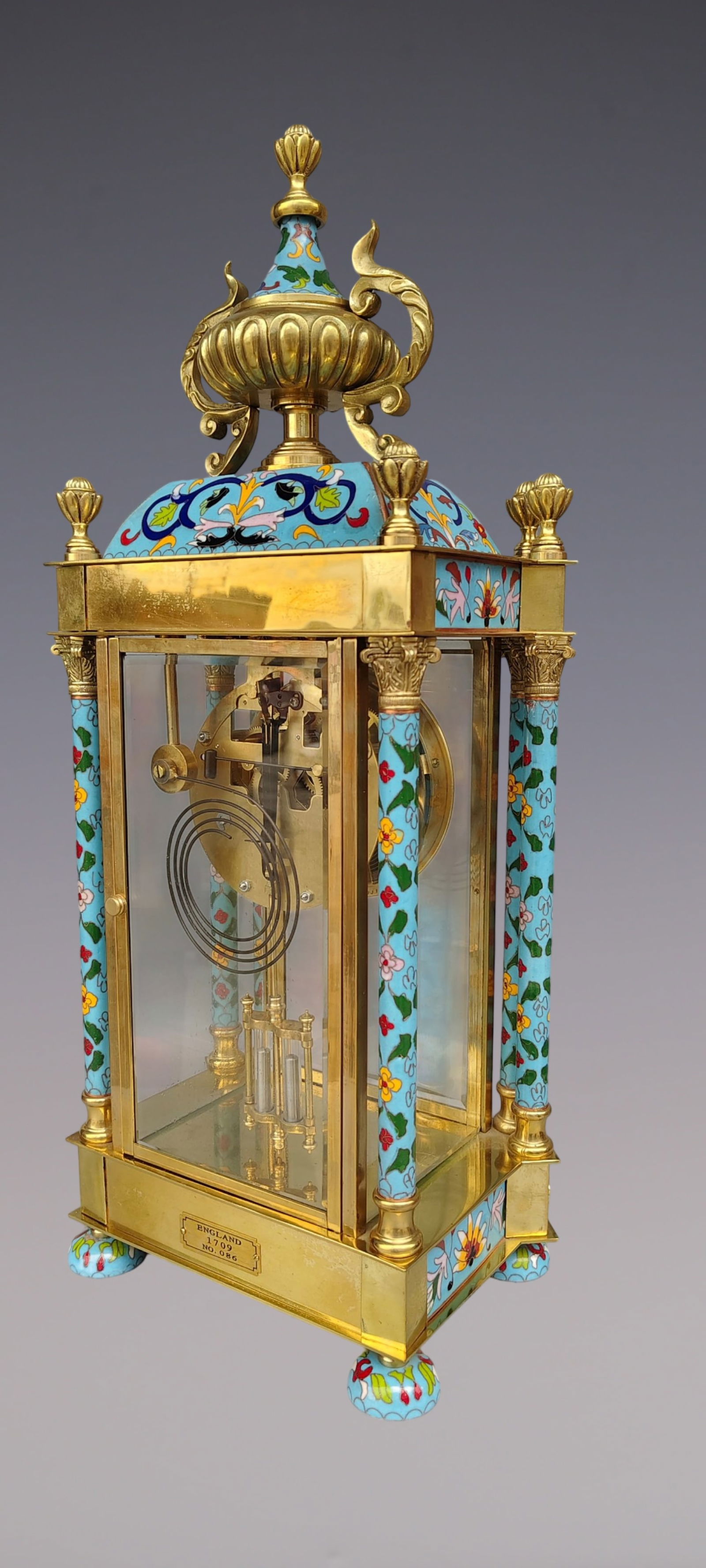 An Exquisite Gilt Bronze Lotus Pattern Clock - 4
