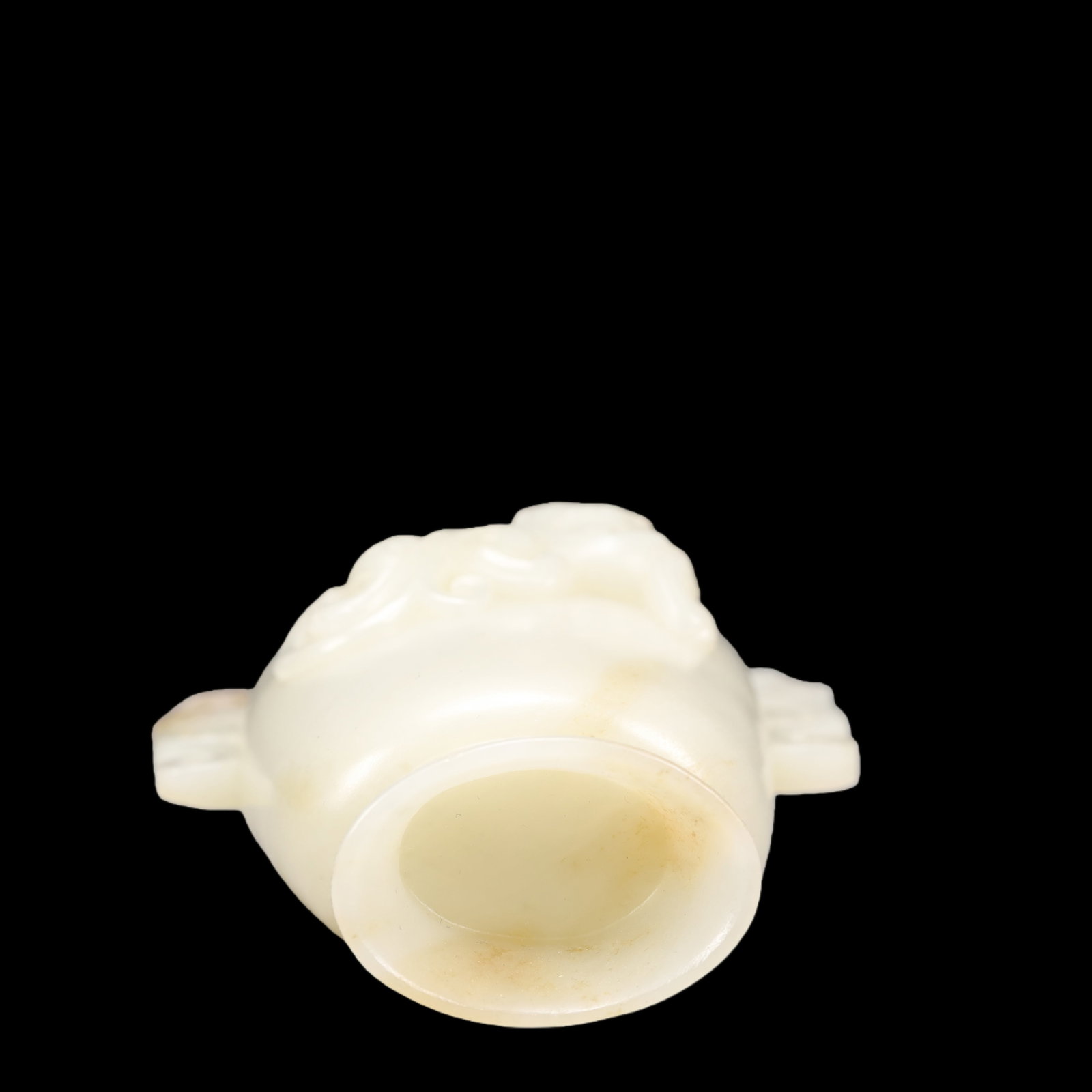 An Exquisite White Jade Chi-Dragon Pattern Double-Ears Vase - 10