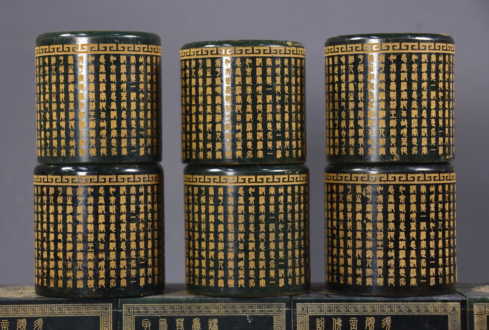 A Set of Fine Jasper Auspicious Beast Pattern With Scriptures Seal - 12