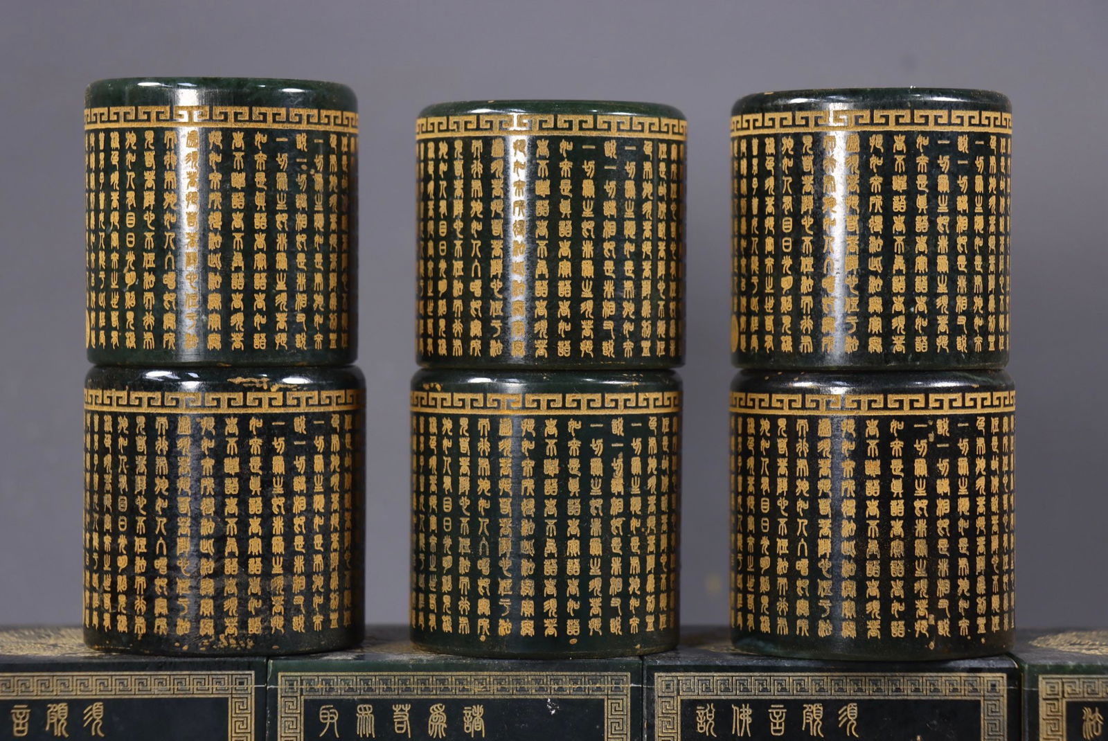 A Set of Fine Jasper Auspicious Beast Pattern With Scriptures Seal - 14