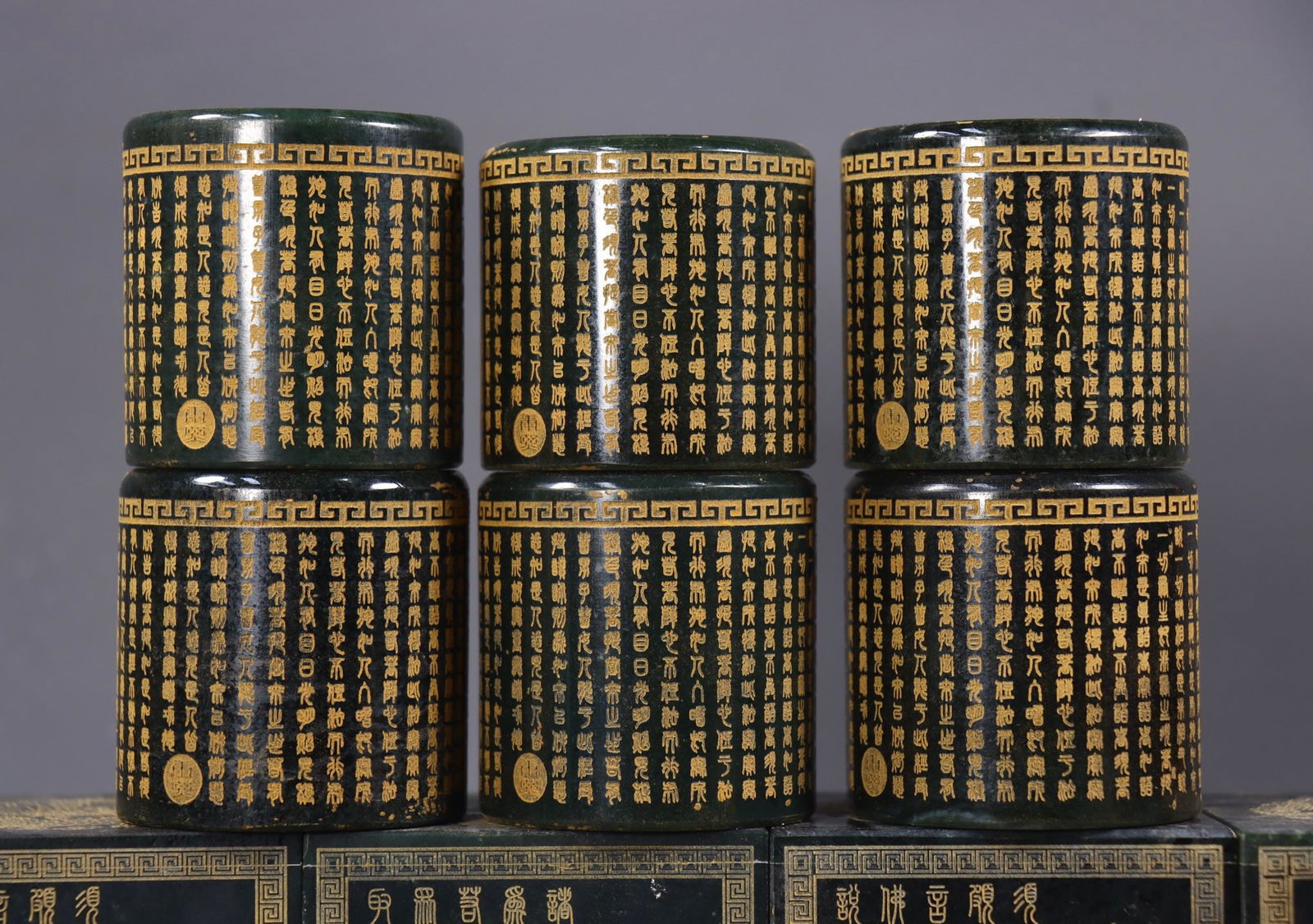 A Set of Fine Jasper Auspicious Beast Pattern With Scriptures Seal - 9