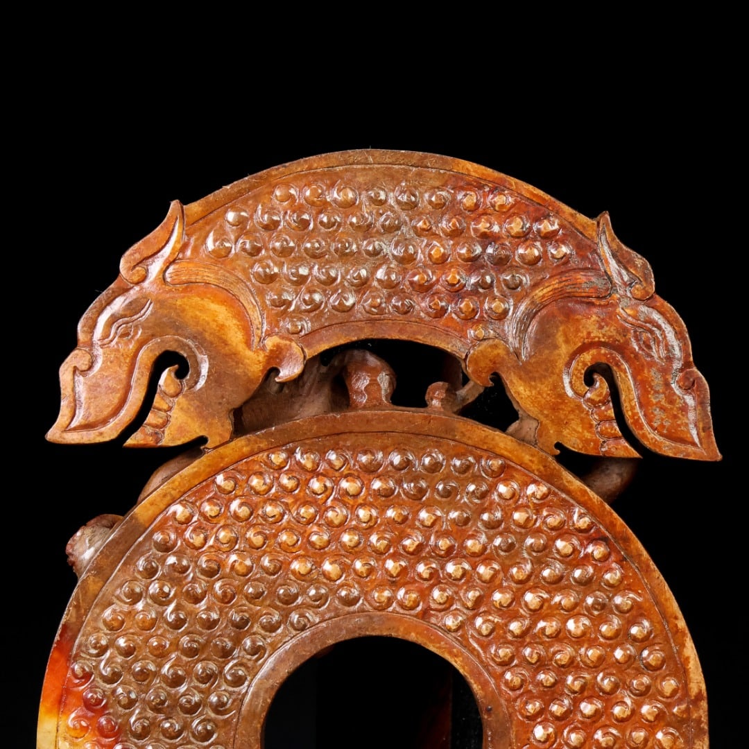 An Exquisite White Jade Chi-Dragon Pattern Ornament - 6