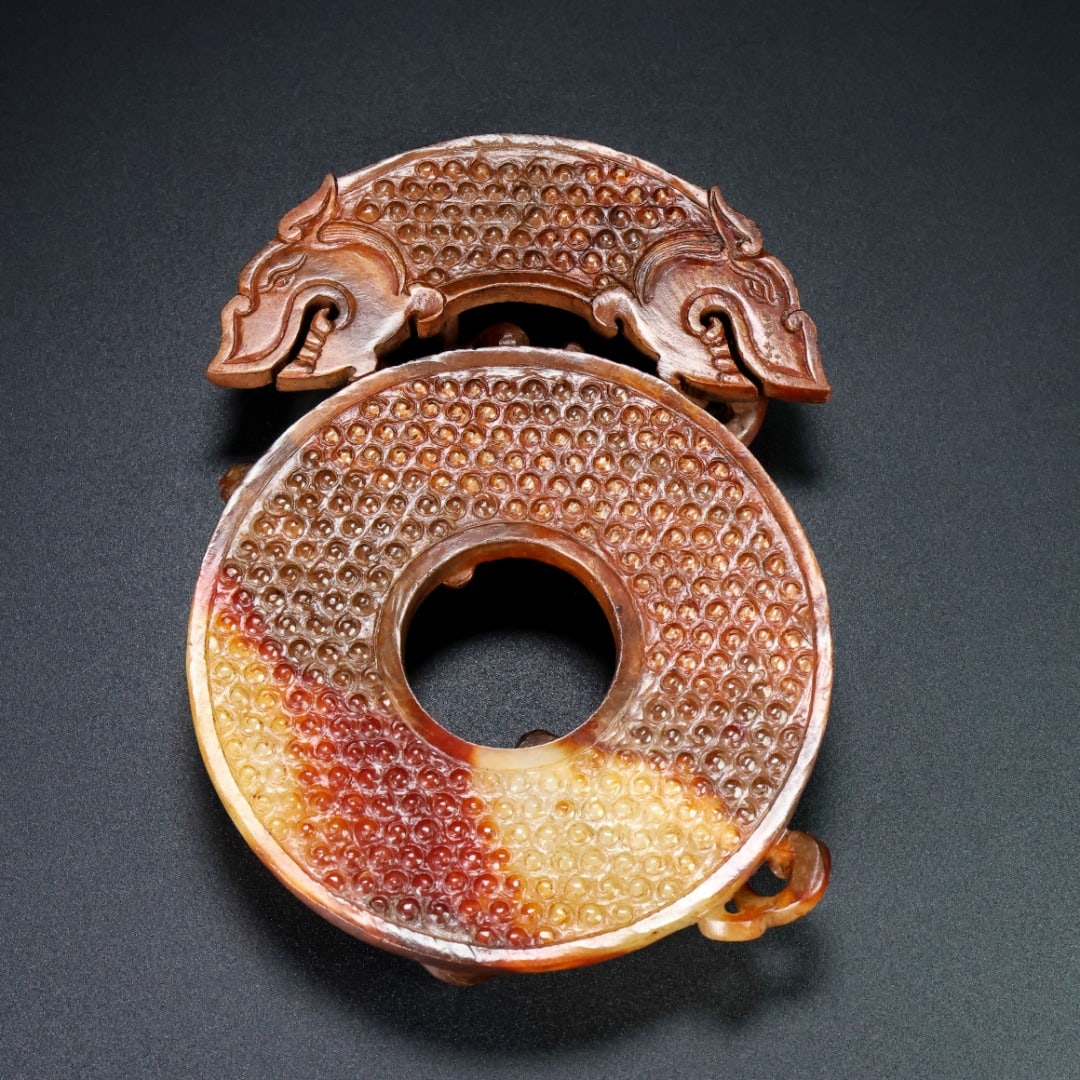 An Exquisite White Jade Chi-Dragon Pattern Ornament - 9