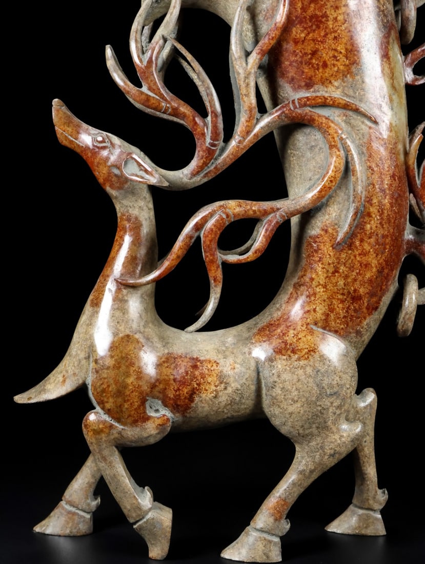 An Exquisite White Jade Deer-Shaped Cup - 4