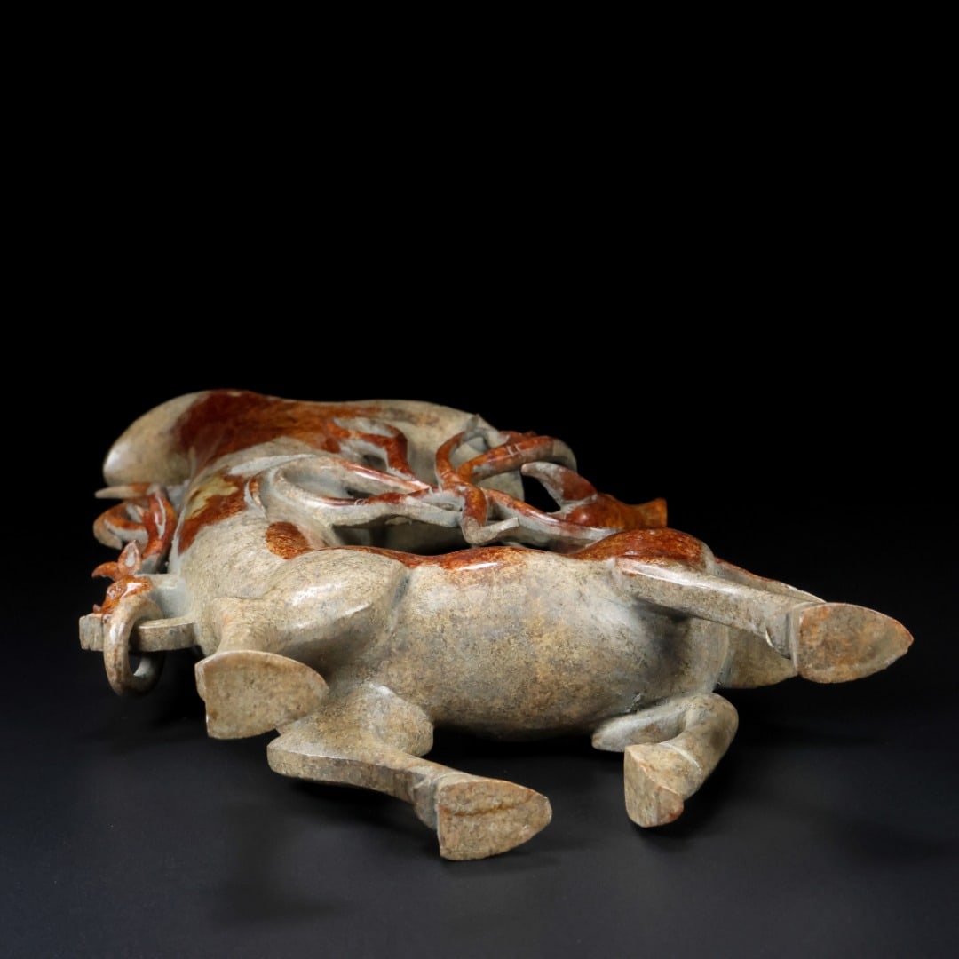 An Exquisite White Jade Deer-Shaped Cup - 9