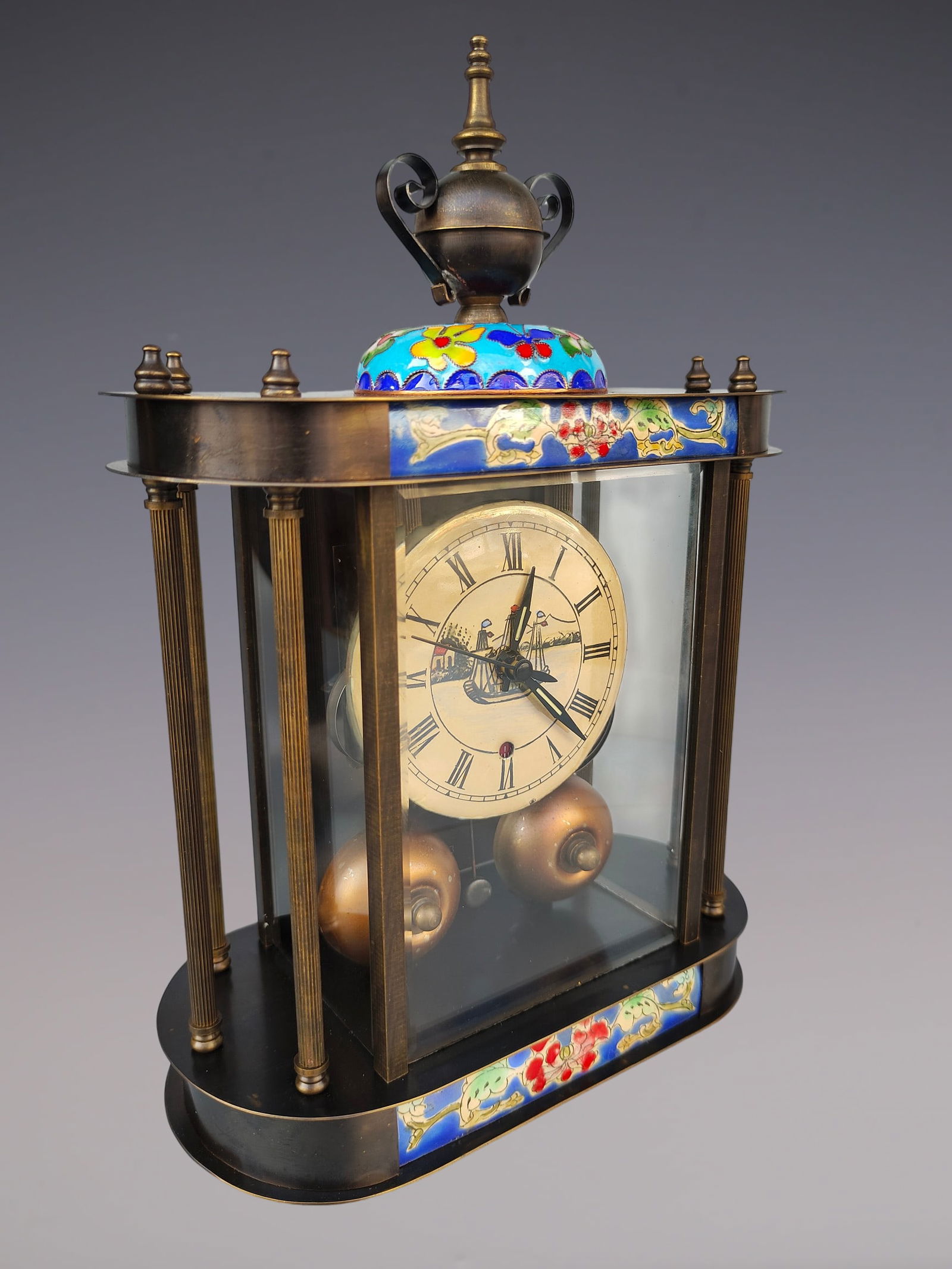 An Exquisite Bronze Lotus Pattern Clock - 8