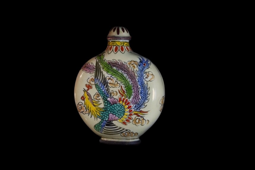 An Exquisite Cloisonne Dragon Pattern Snuff Bottle - 4