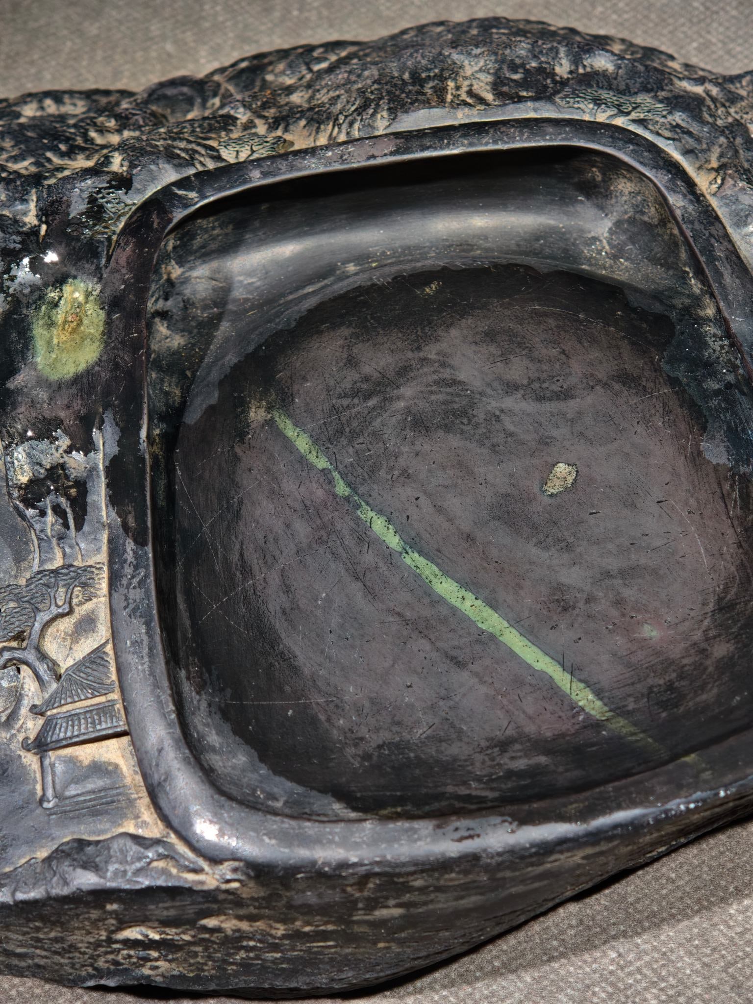 An Exquisite Landscape Pattern Inkstone - 4