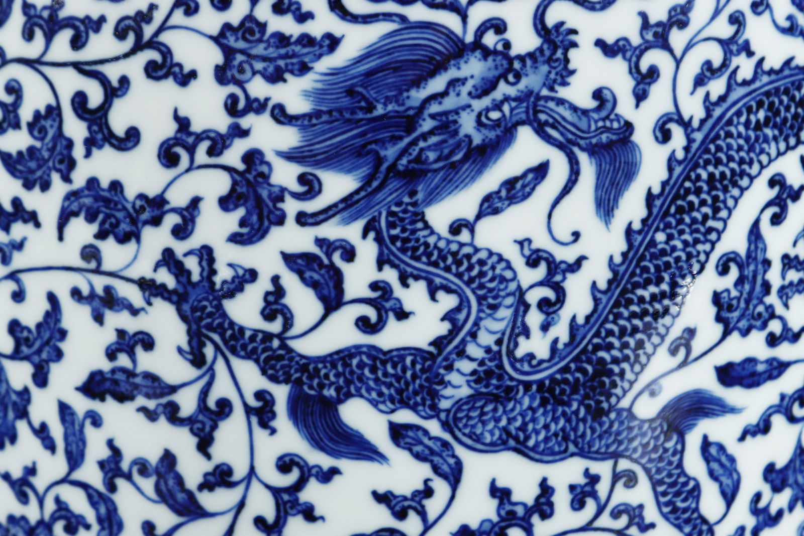 An Exquisite Blue and White Dragon Pattern Lotus Pattern Jar - 2