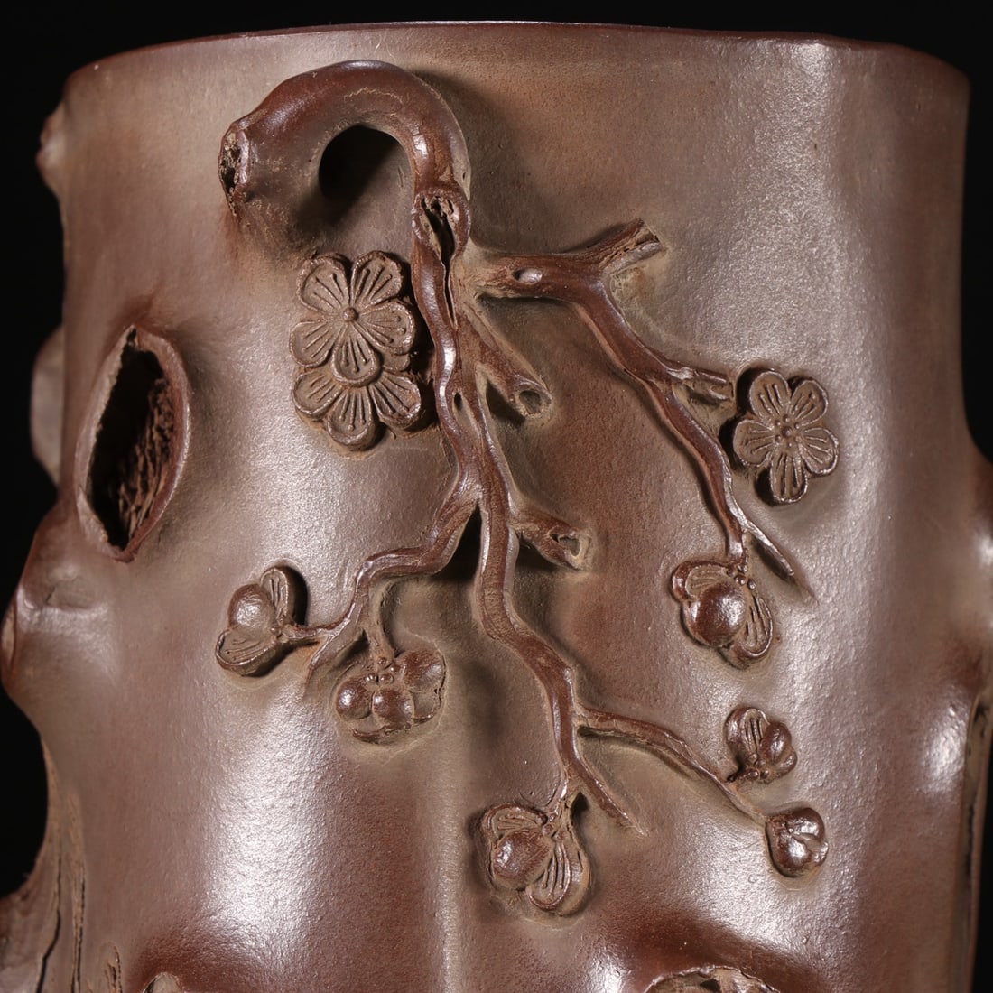 An Exquisite Purple Sands Flower Pattern Brush Pot - 2