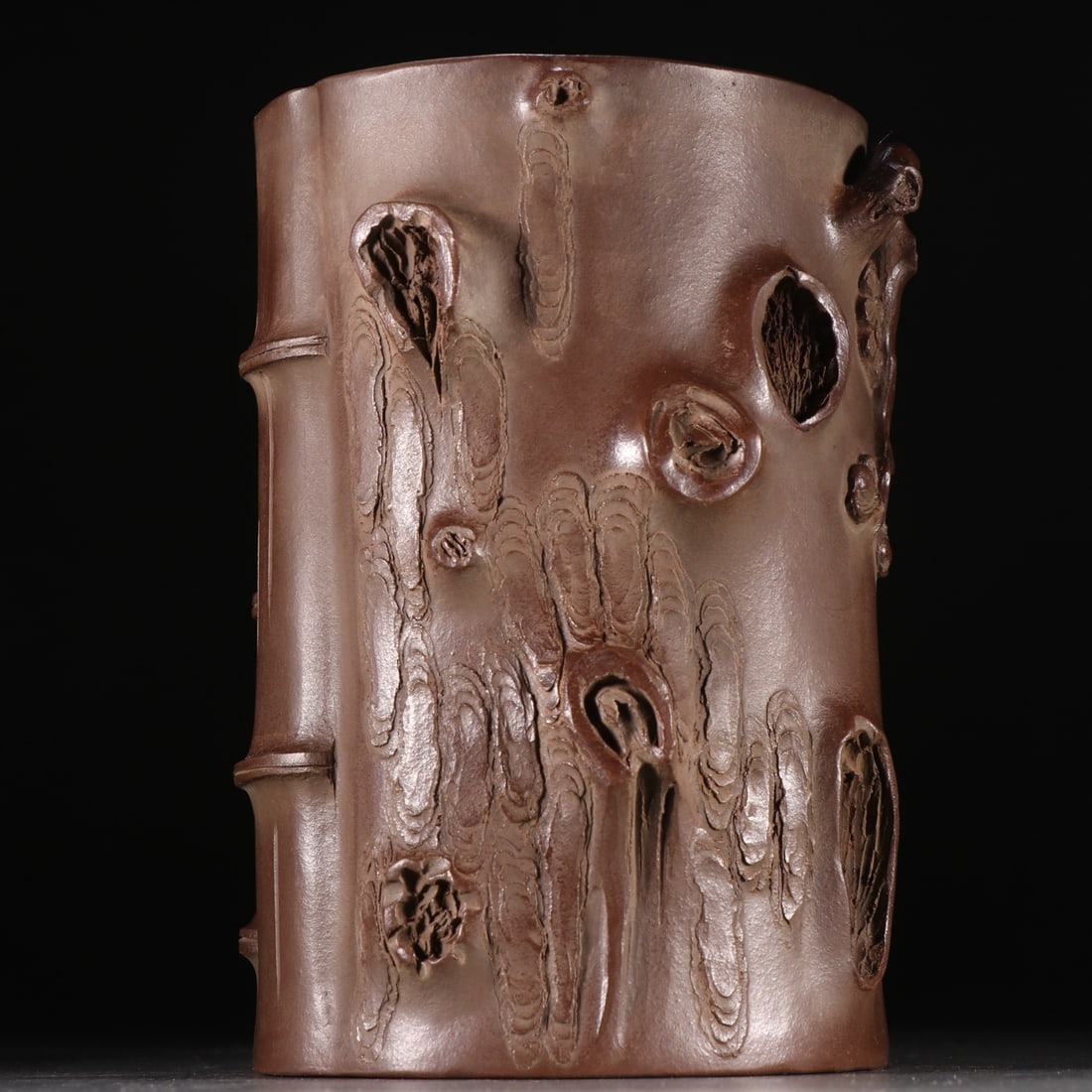 An Exquisite Purple Sands Flower Pattern Brush Pot - 5