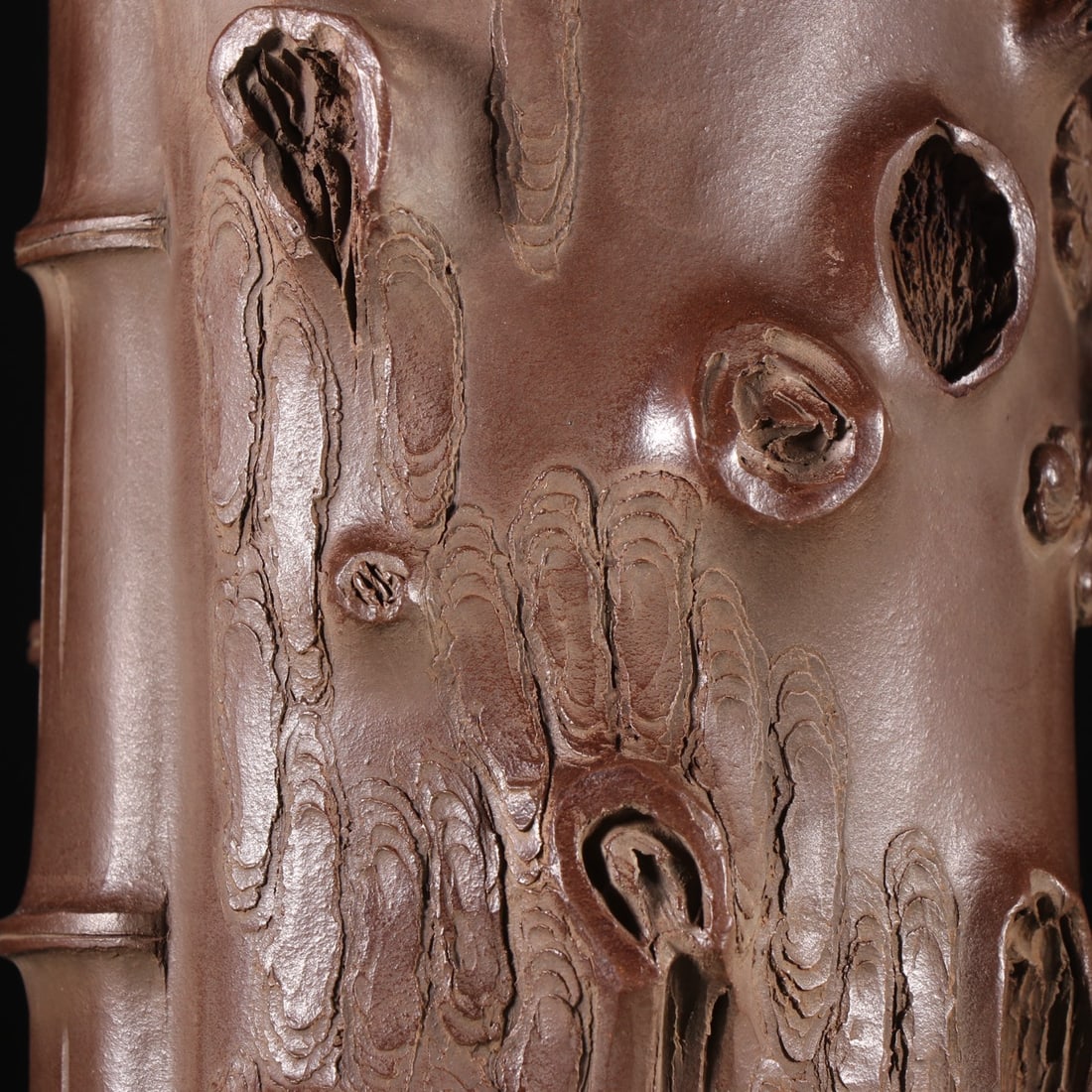 An Exquisite Purple Sands Flower Pattern Brush Pot - 6