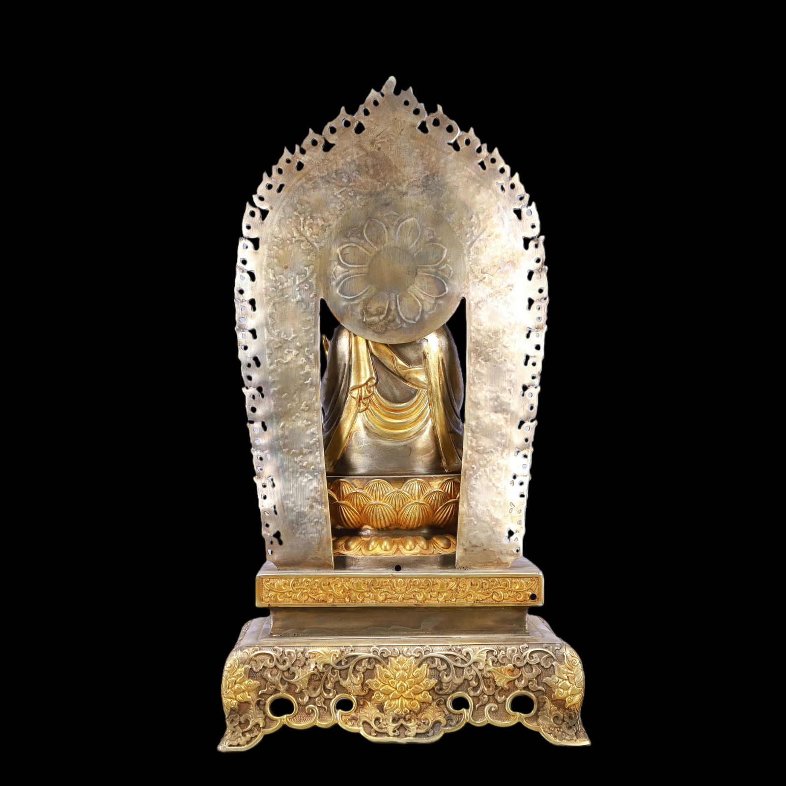 A Exquisite Gilt Silver Buddha statue - 8