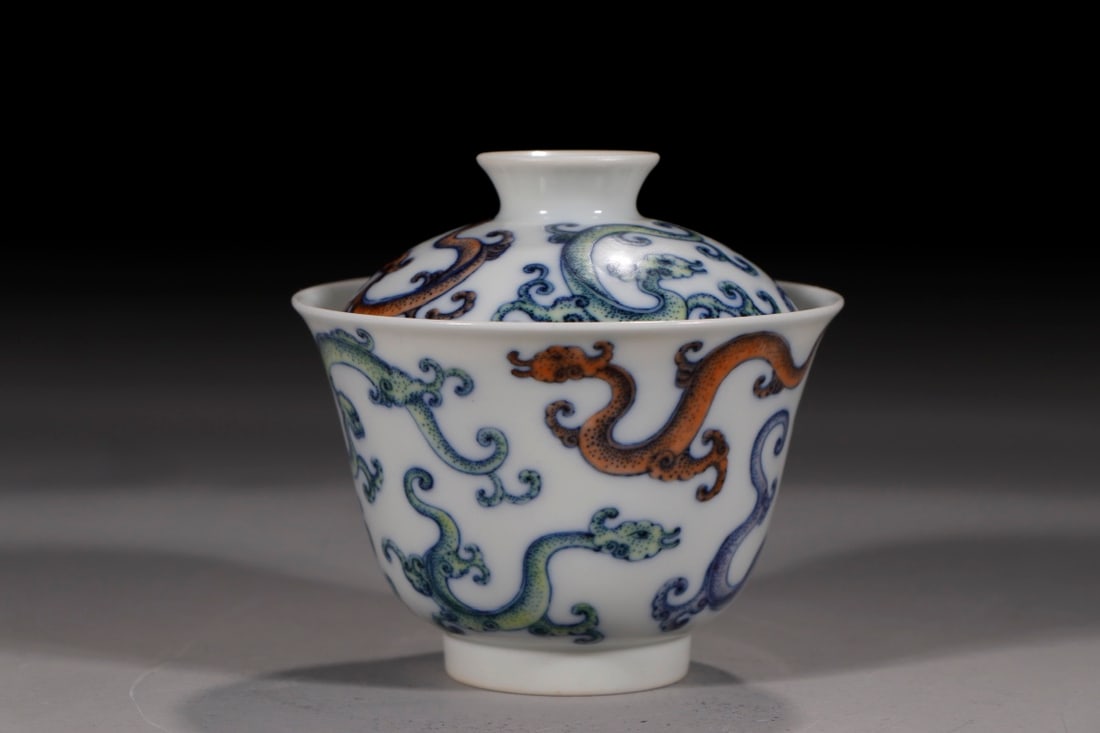 An Exquisite Doucai Dragon Pattern Bowl - 4
