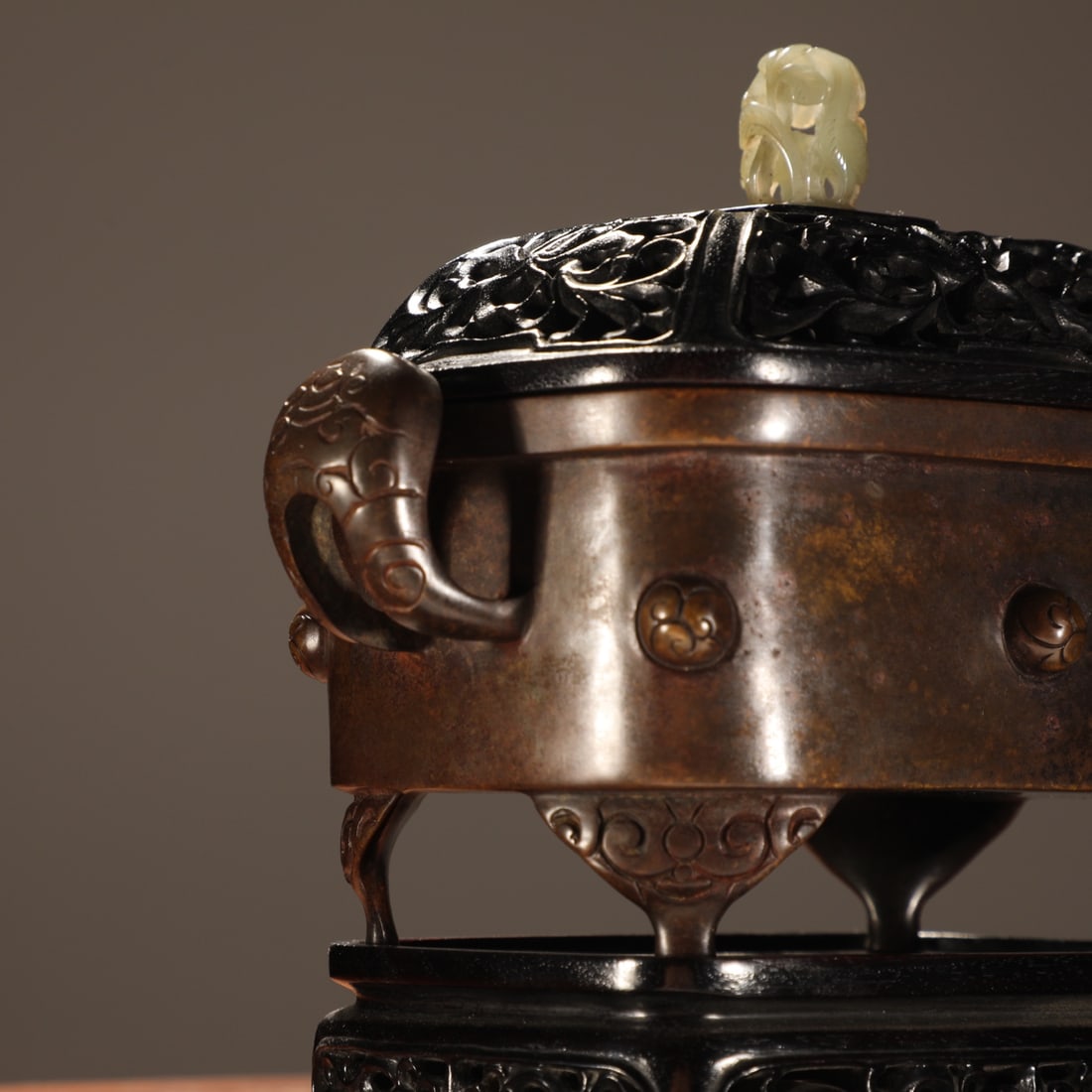 An Exquisite Bronze Double-Ears Censer - 7