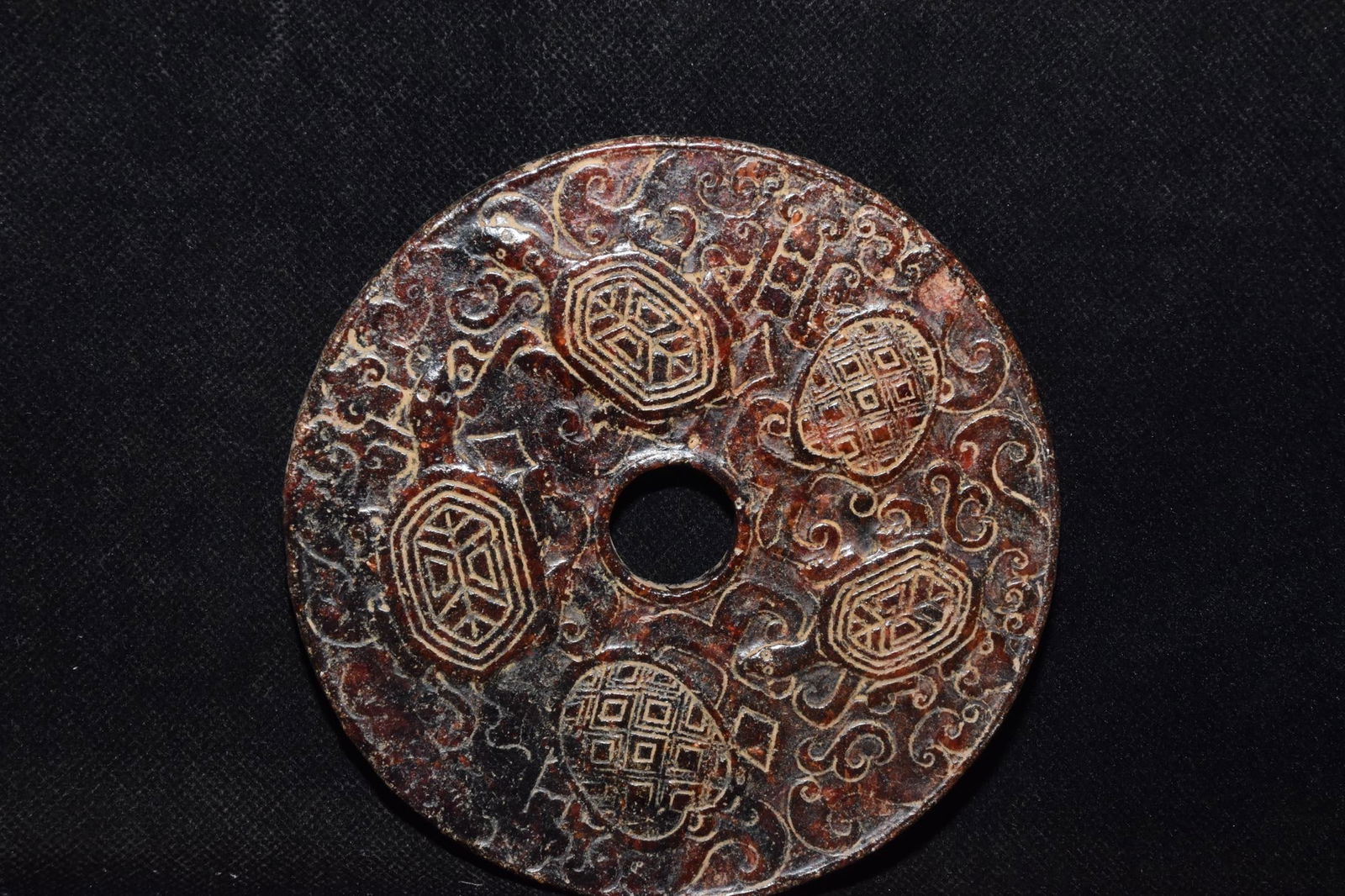 An Exquisite Hemo Jade Turtle Pattern Ornament - 4