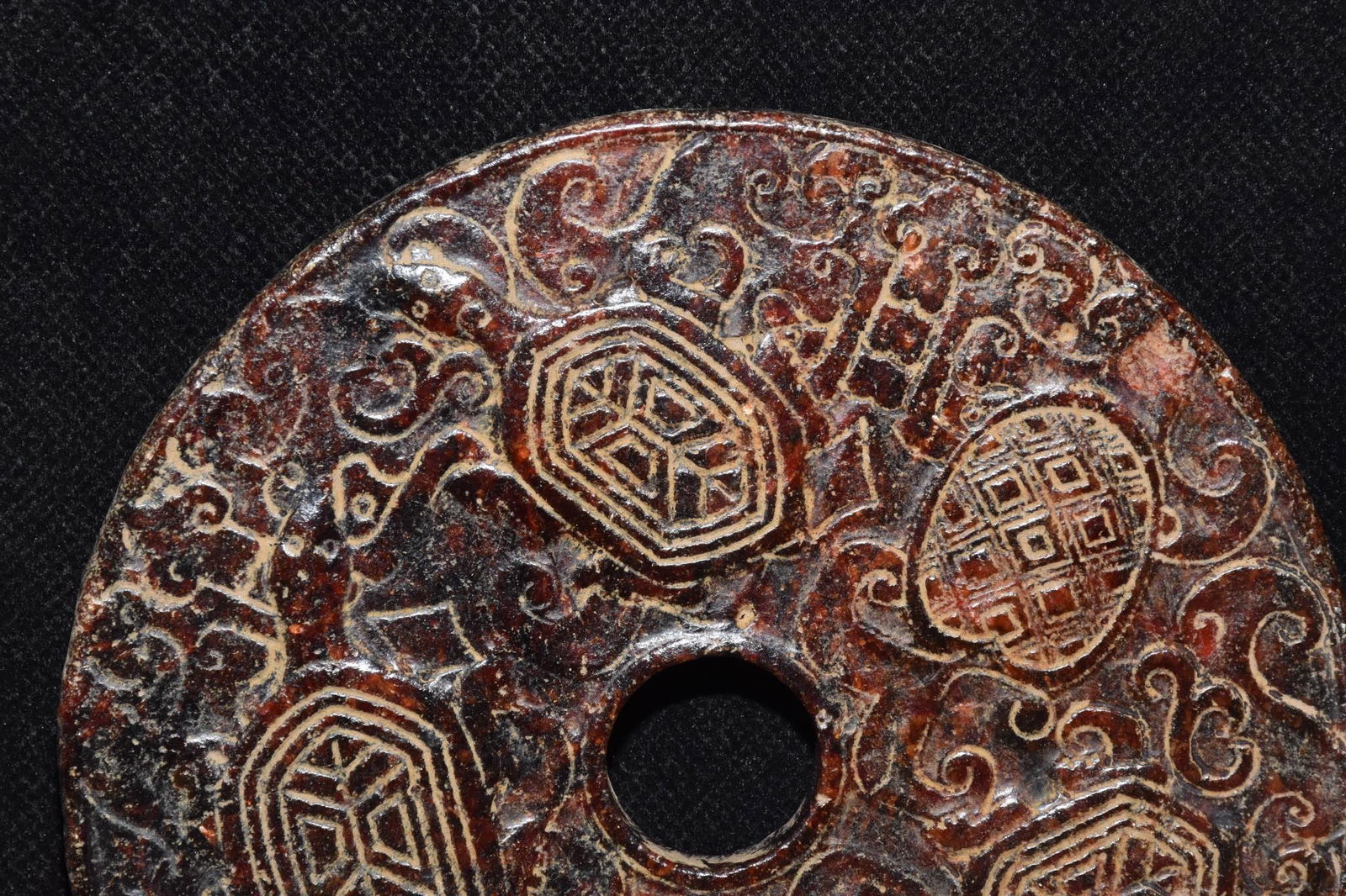 An Exquisite Hemo Jade Turtle Pattern Ornament - 5